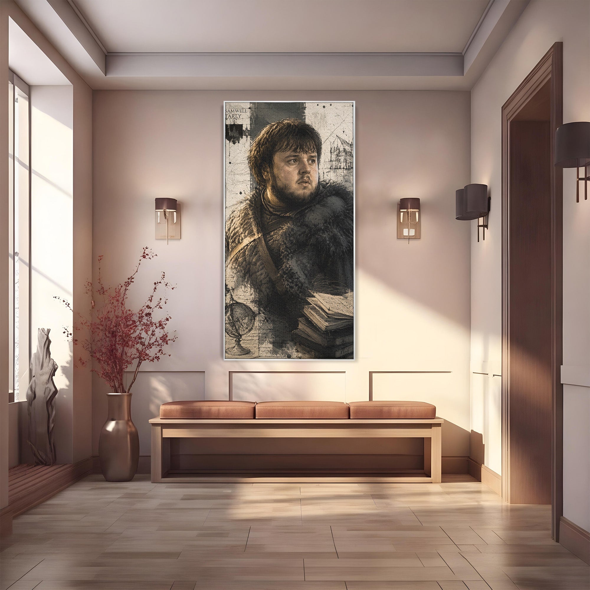 Tablou Canvas Premium LuxCanva® PI1197, Razboinic Medieval, Razboinic, Serial, Portret, Istorie, Living, Culori Vibrante