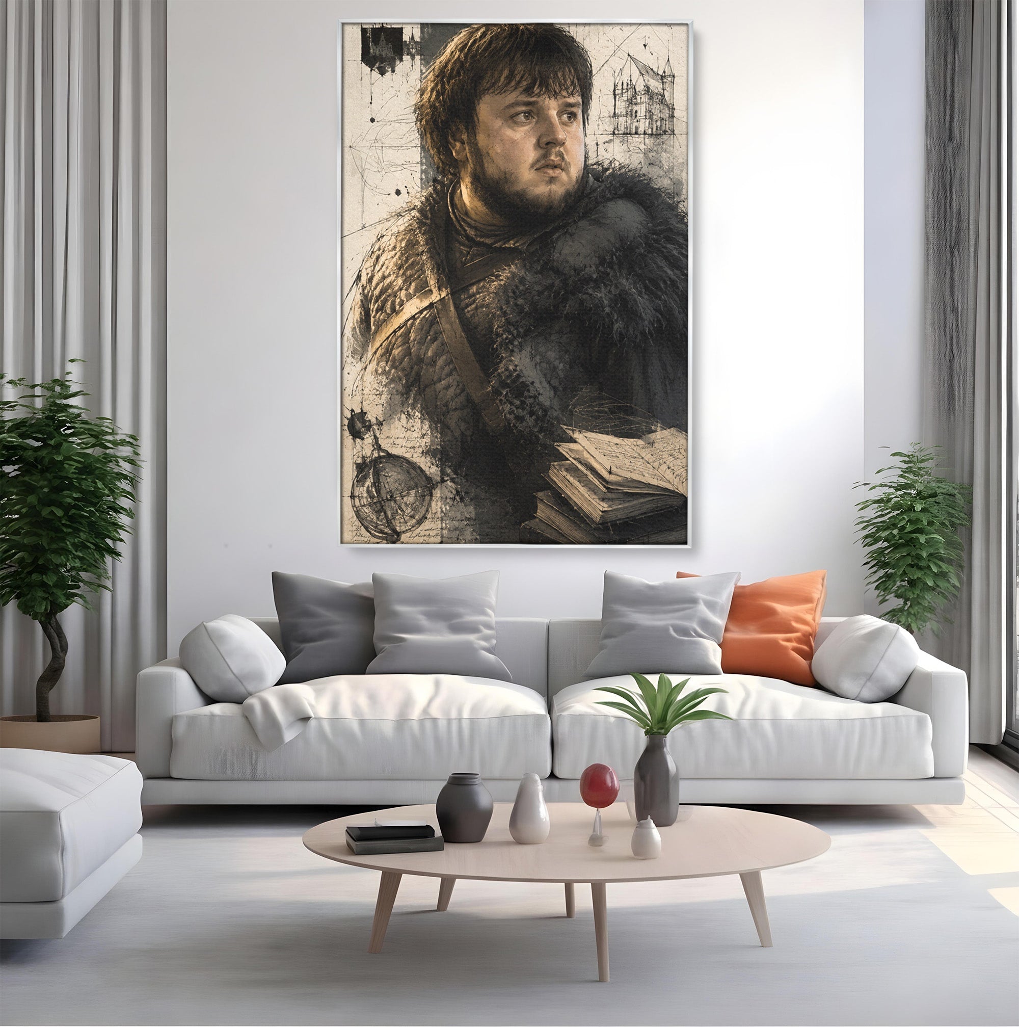 Tablou Canvas Premium LuxCanva® PI1197, Razboinic Medieval, Razboinic, Serial, Portret, Istorie, Living, Culori Vibrante