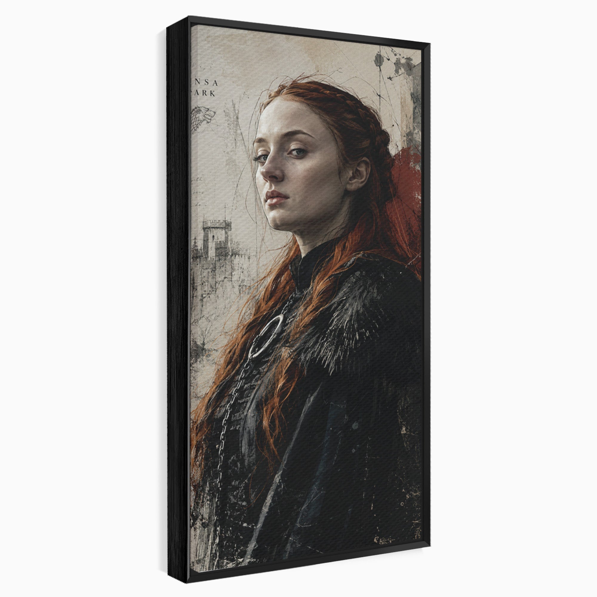 Tablou Canvas Premium LuxCanva® PI1198, Putere Feminina, Portret, Personaj, Medieval, Fantezie, Dormitor, Culori Vibrante