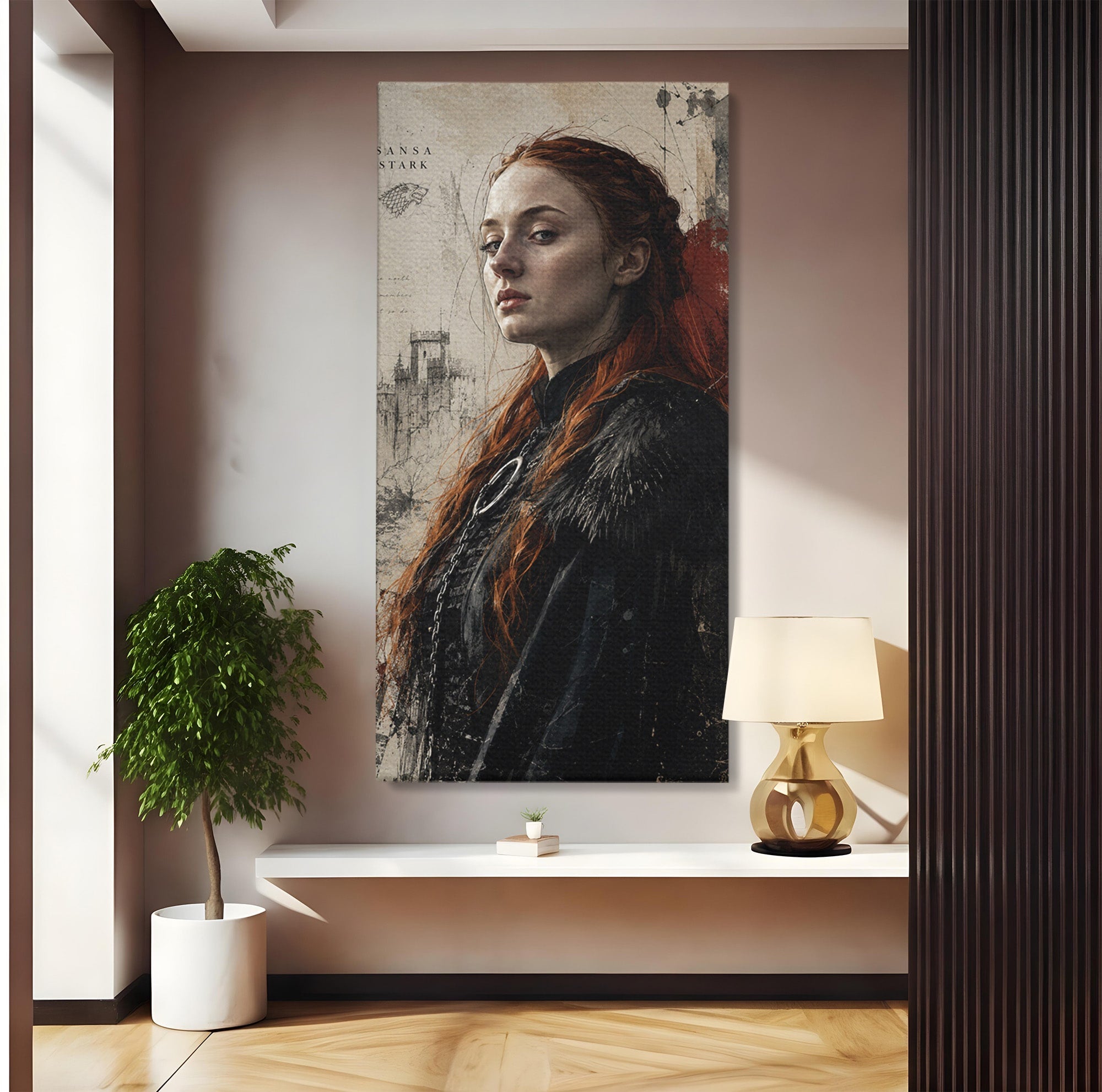 Tablou Canvas Premium LuxCanva® PI1198, Putere Feminina, Portret, Personaj, Medieval, Fantezie, Dormitor, Culori Vibrante