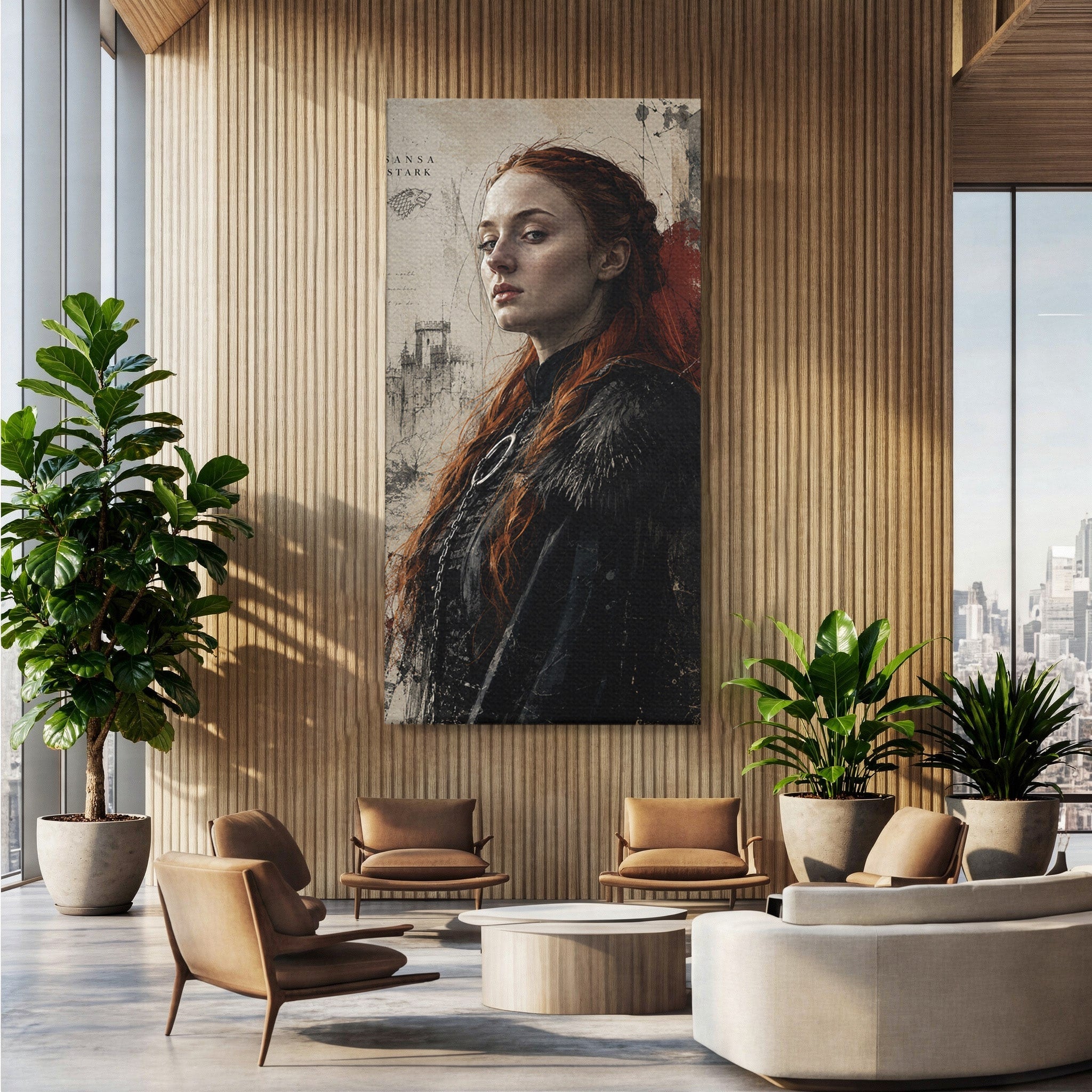 Tablou Canvas Premium LuxCanva® PI1198, Putere Feminina, Portret, Personaj, Medieval, Fantezie, Dormitor, Culori Vibrante