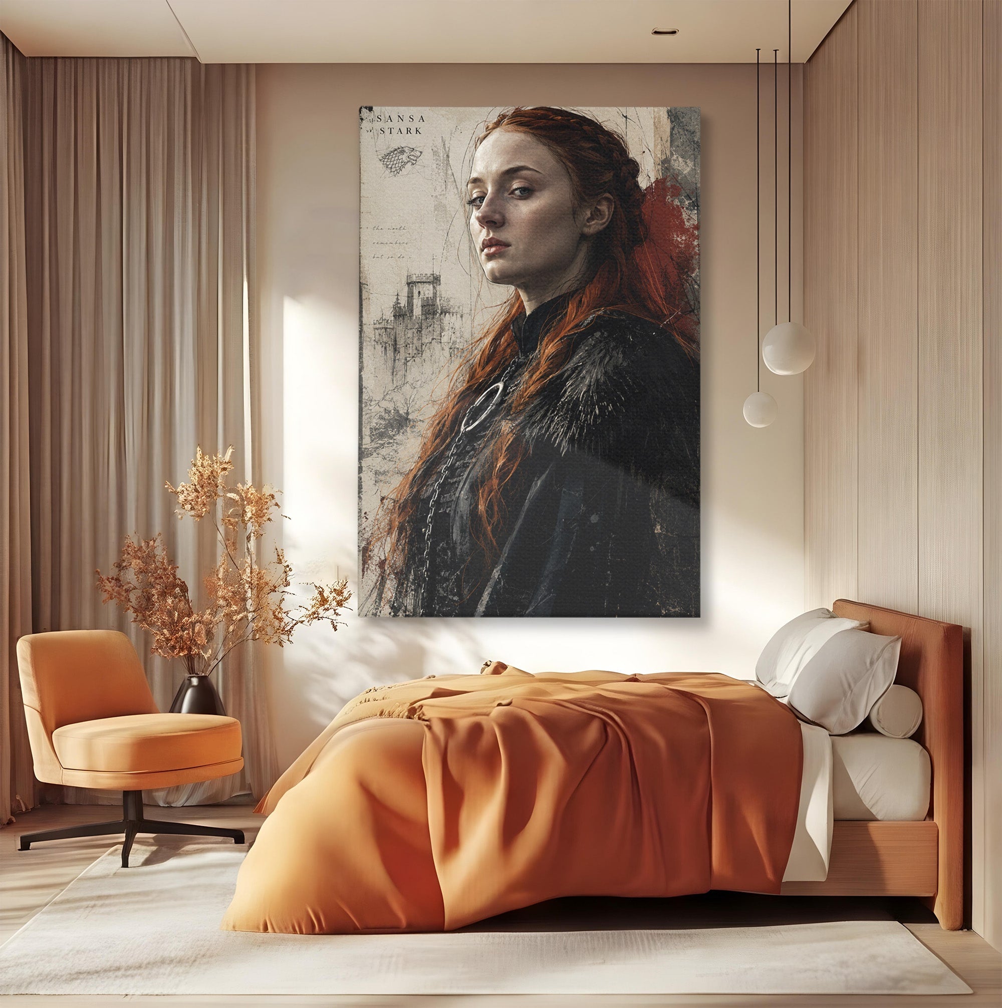 Tablou Canvas Premium LuxCanva® PI1198, Putere Feminina, Portret, Personaj, Medieval, Fantezie, Dormitor, Culori Vibrante