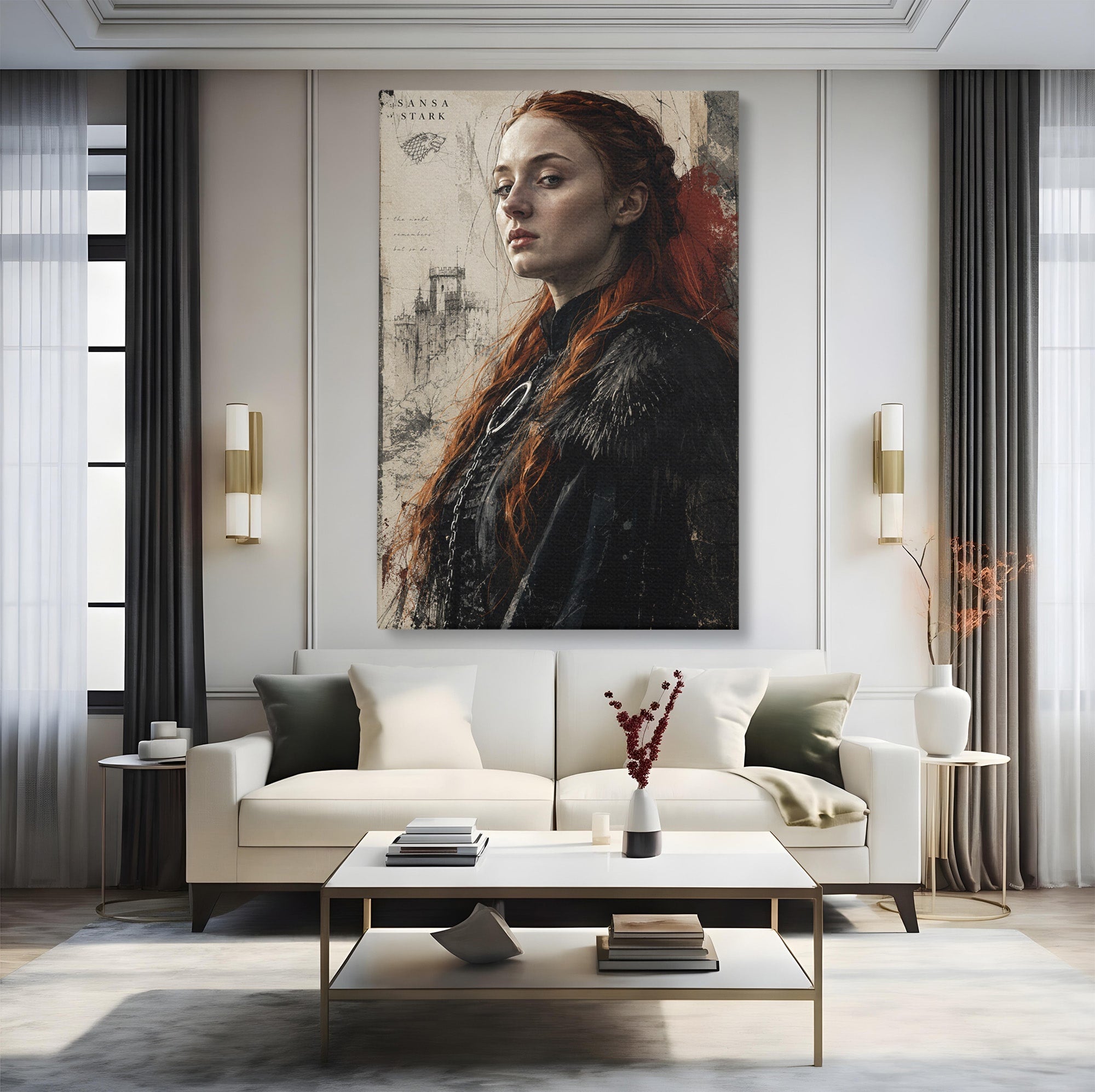 Tablou Canvas Premium LuxCanva® PI1198, Putere Feminina, Portret, Personaj, Medieval, Fantezie, Dormitor, Culori Vibrante
