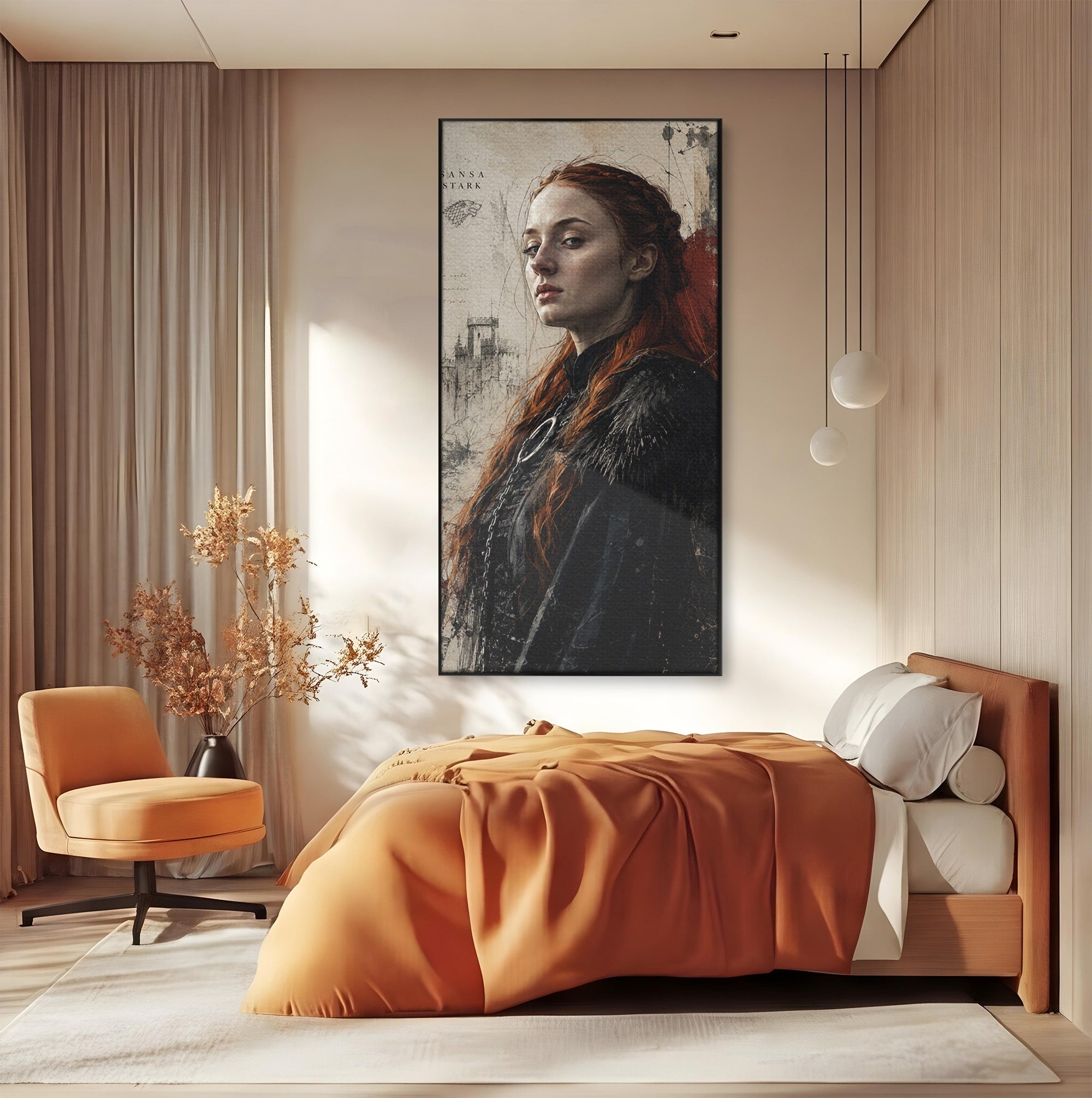 Tablou Canvas Premium LuxCanva® PI1198, Putere Feminina, Portret, Personaj, Medieval, Fantezie, Dormitor, Culori Vibrante
