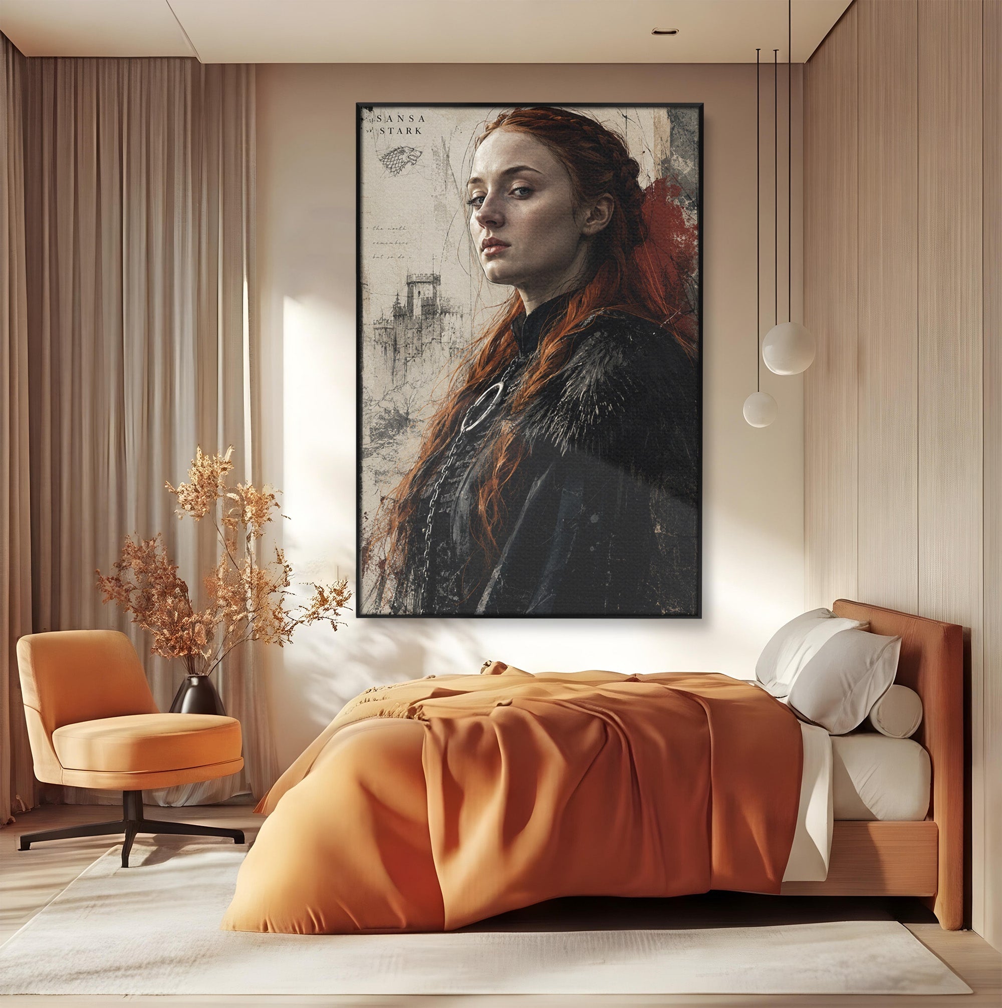 Tablou Canvas Premium LuxCanva® PI1198, Putere Feminina, Portret, Personaj, Medieval, Fantezie, Dormitor, Culori Vibrante