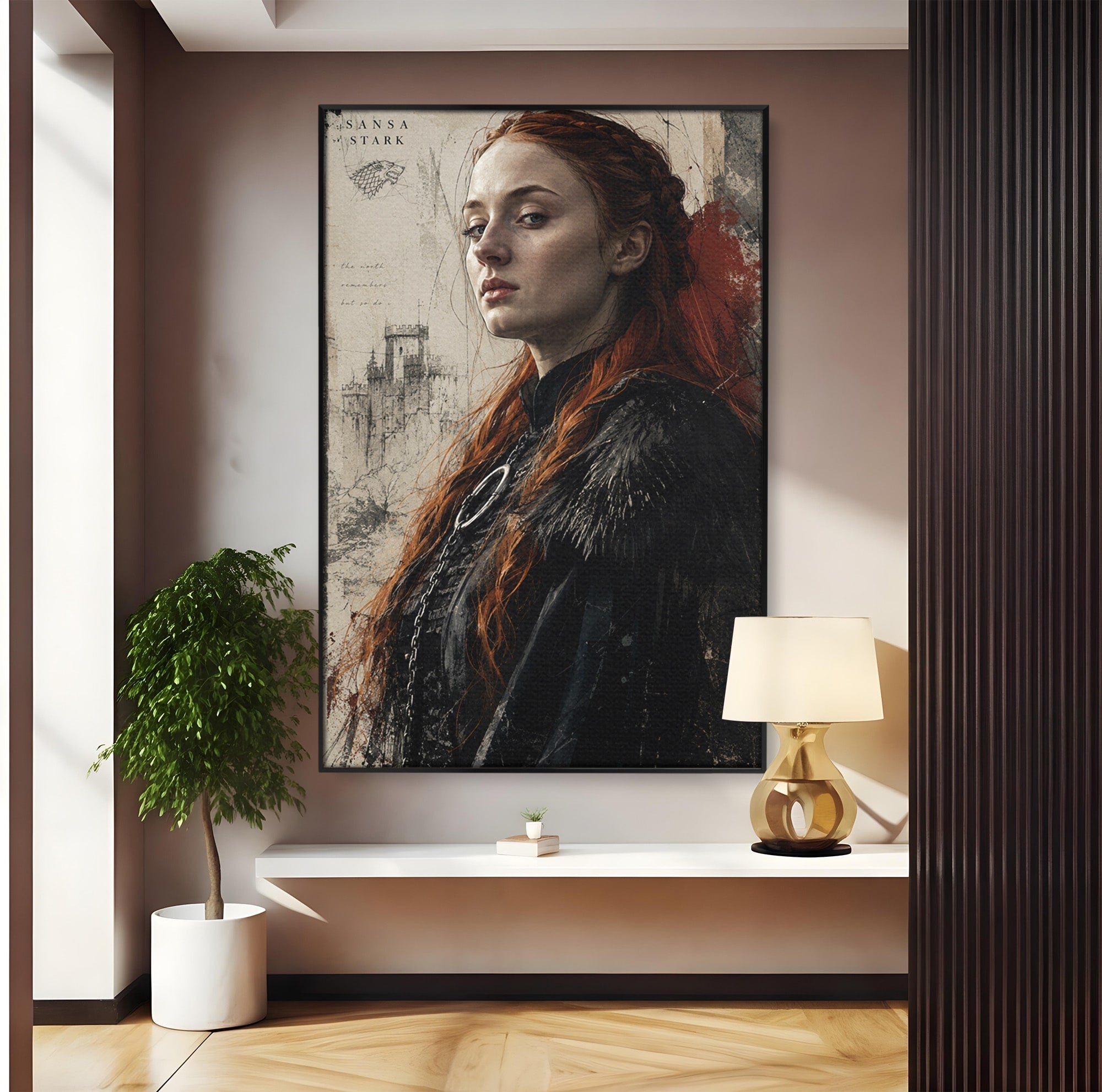 Tablou Canvas Premium LuxCanva® PI1198, Putere Feminina, Portret, Personaj, Medieval, Fantezie, Dormitor, Culori Vibrante