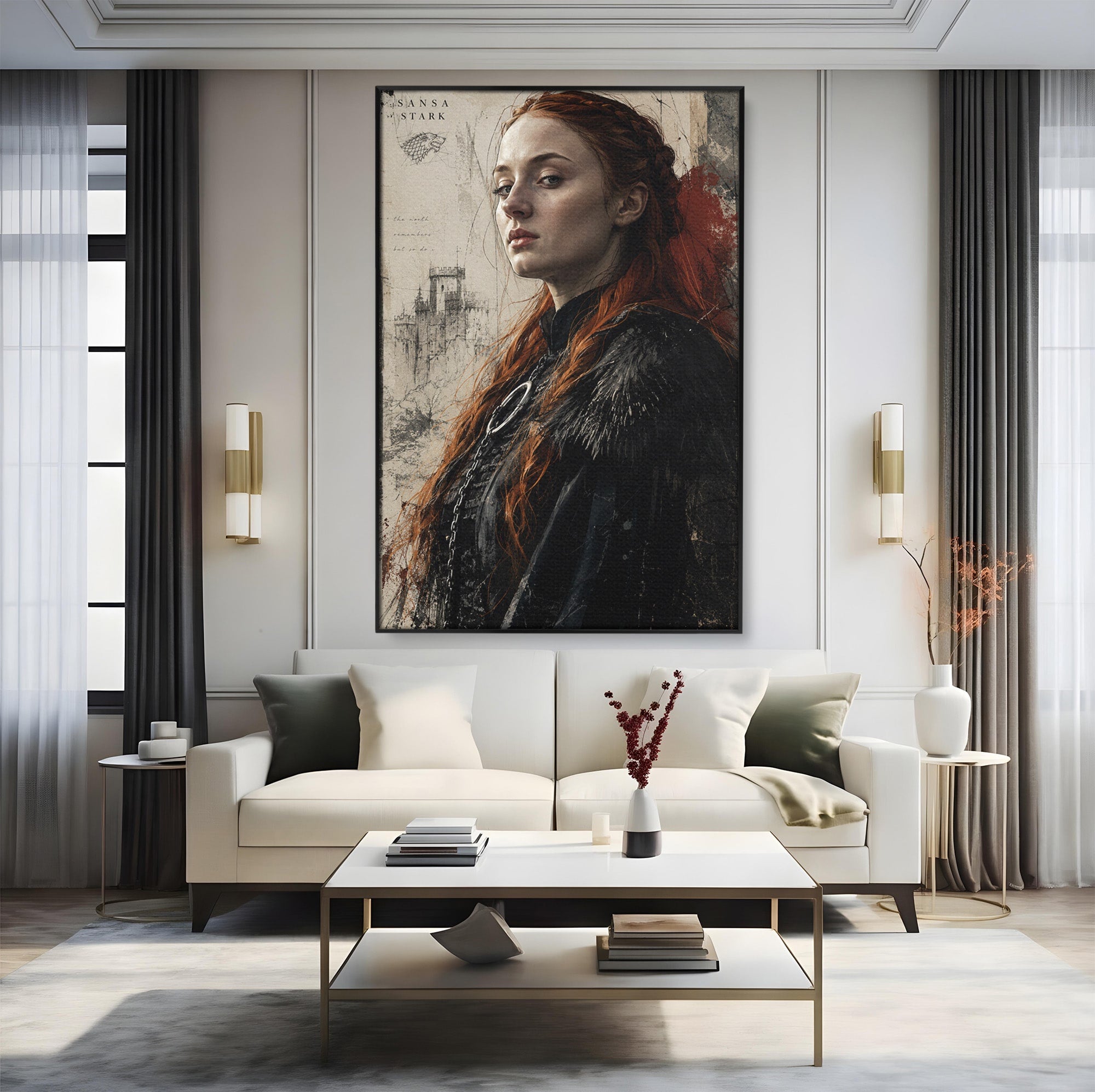 Tablou Canvas Premium LuxCanva® PI1198, Putere Feminina, Portret, Personaj, Medieval, Fantezie, Dormitor, Culori Vibrante