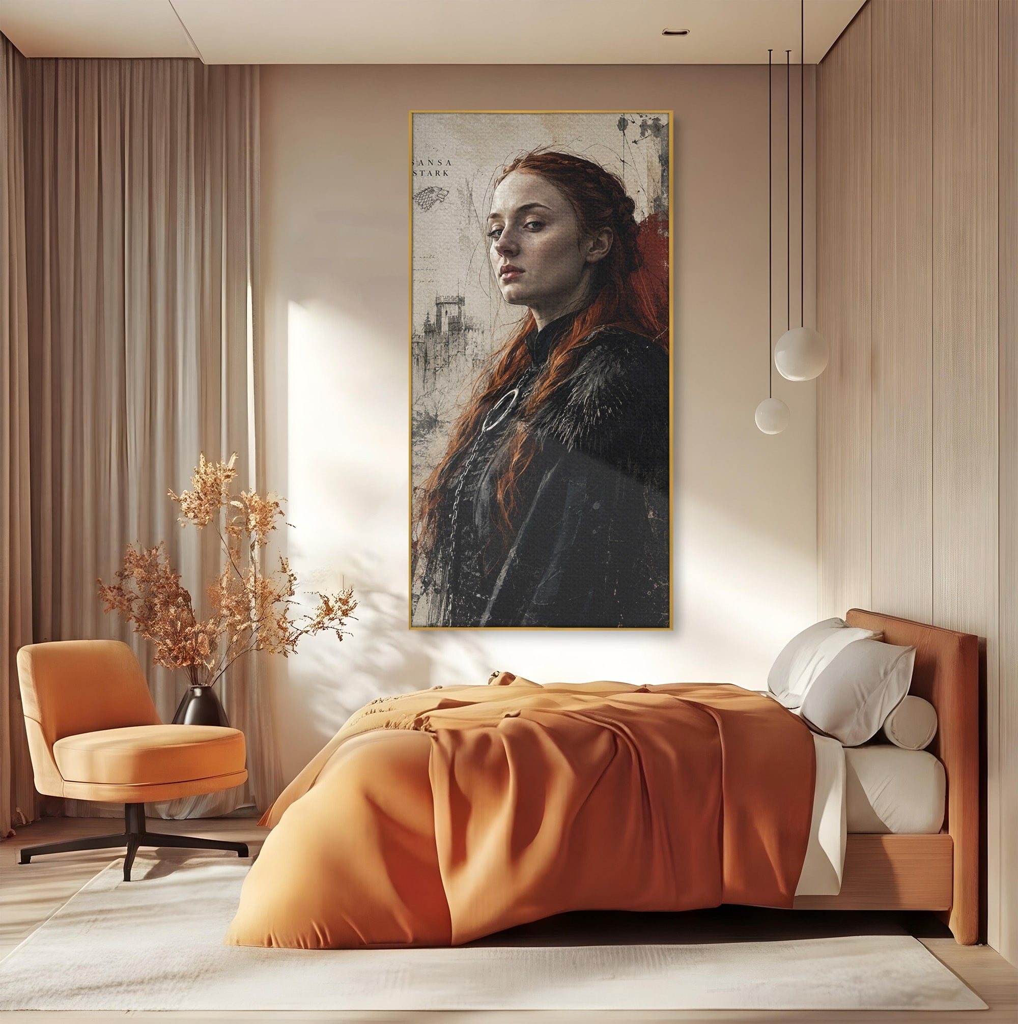 Tablou Canvas Premium LuxCanva® PI1198, Putere Feminina, Portret, Personaj, Medieval, Fantezie, Dormitor, Culori Vibrante
