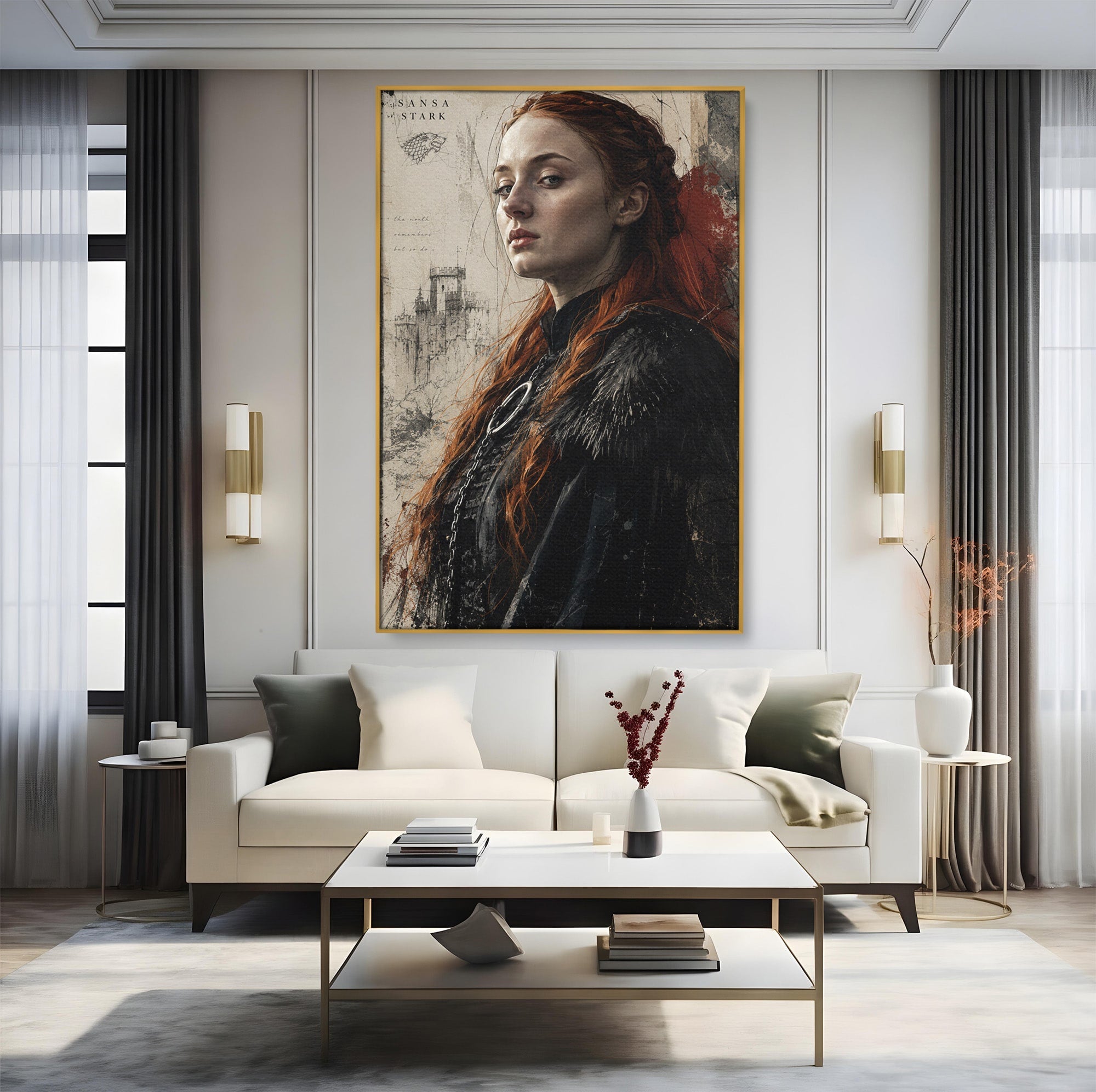 Tablou Canvas Premium LuxCanva® PI1198, Putere Feminina, Portret, Personaj, Medieval, Fantezie, Dormitor, Culori Vibrante