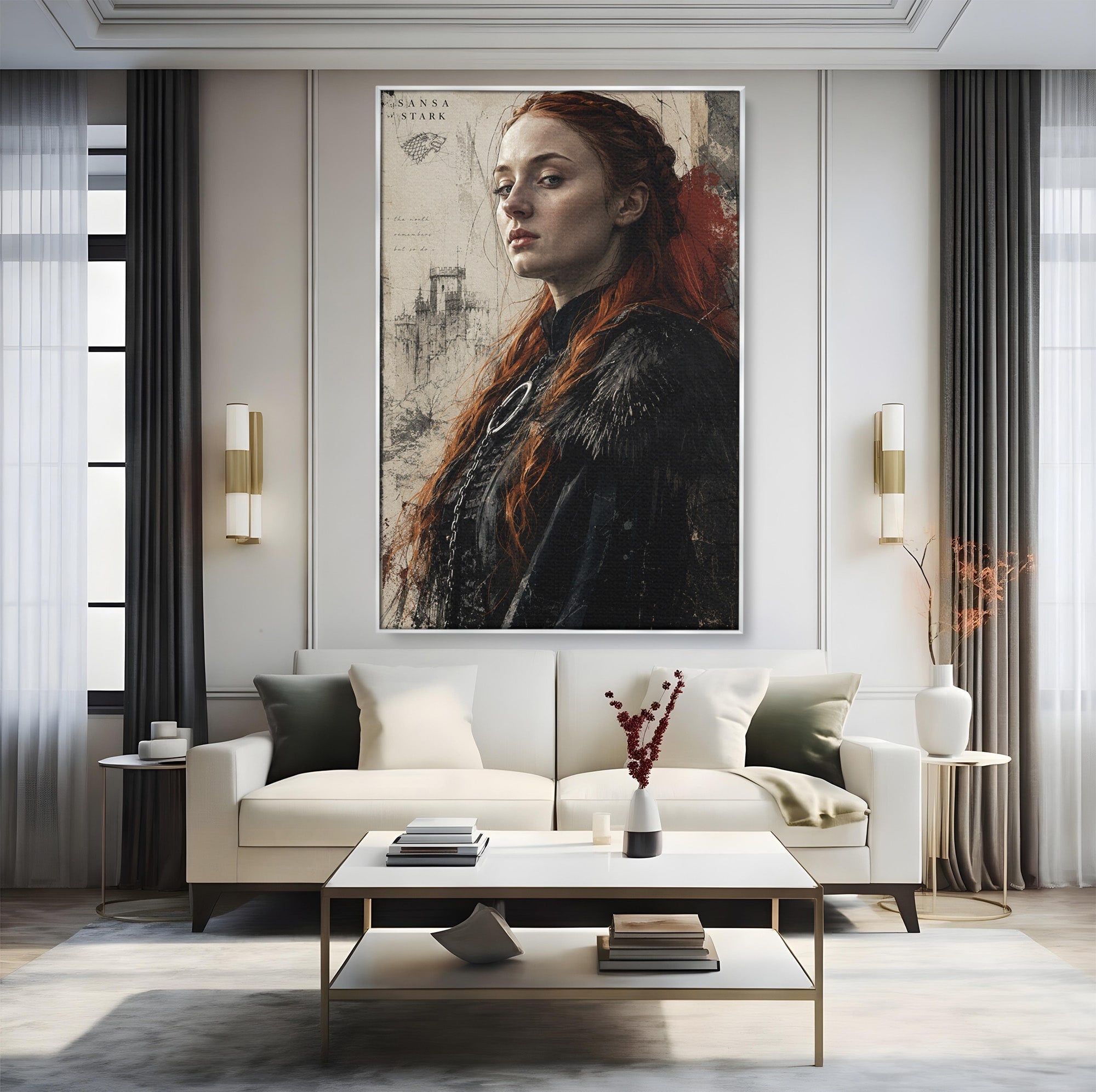 Tablou Canvas Premium LuxCanva® PI1198, Putere Feminina, Portret, Personaj, Medieval, Fantezie, Dormitor, Culori Vibrante