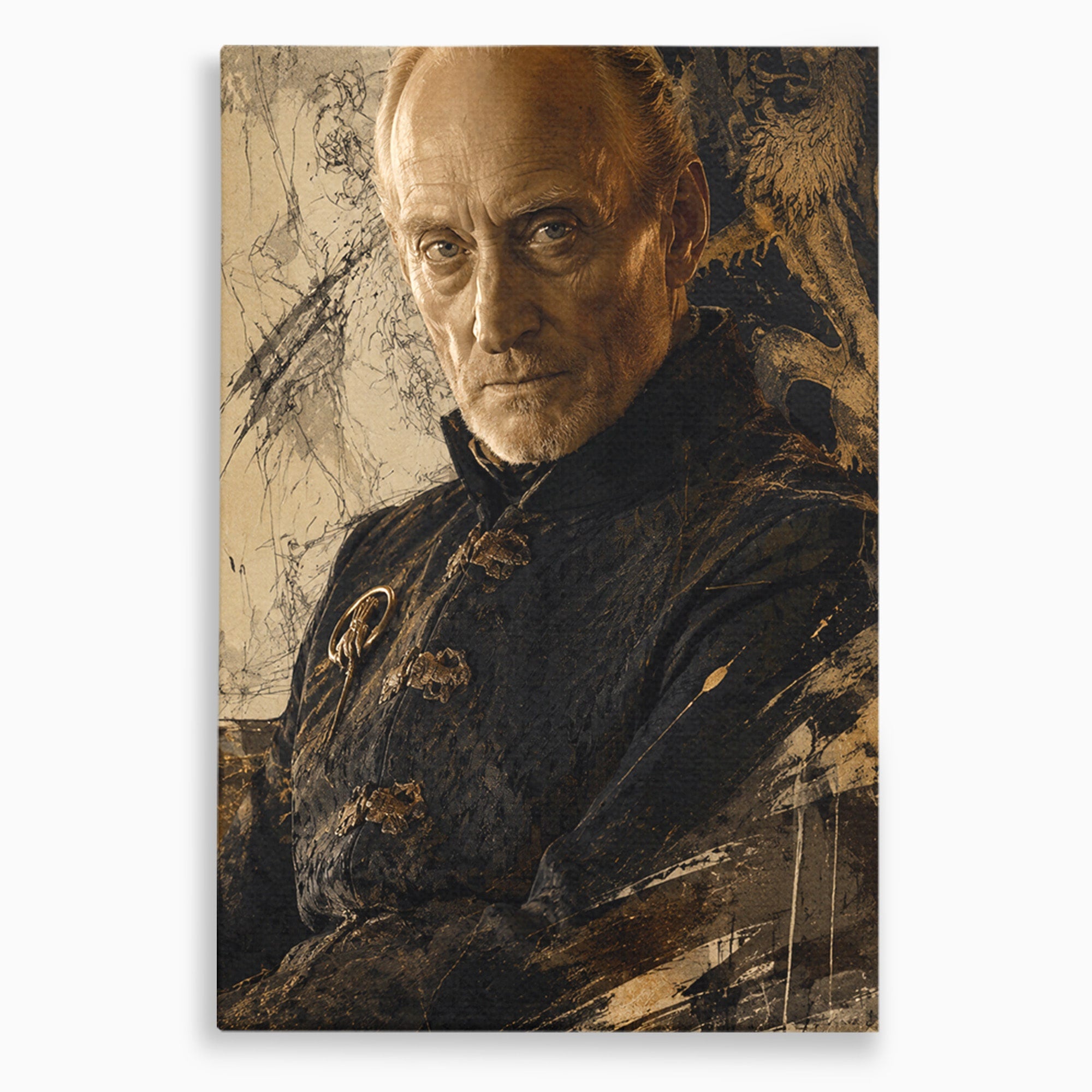 Tablou Canvas Premium LuxCanva® PI1199, Tywin Lannister, Noblete, Privirire, Portret, Regal, Clasic, Living, Culori Vibrante