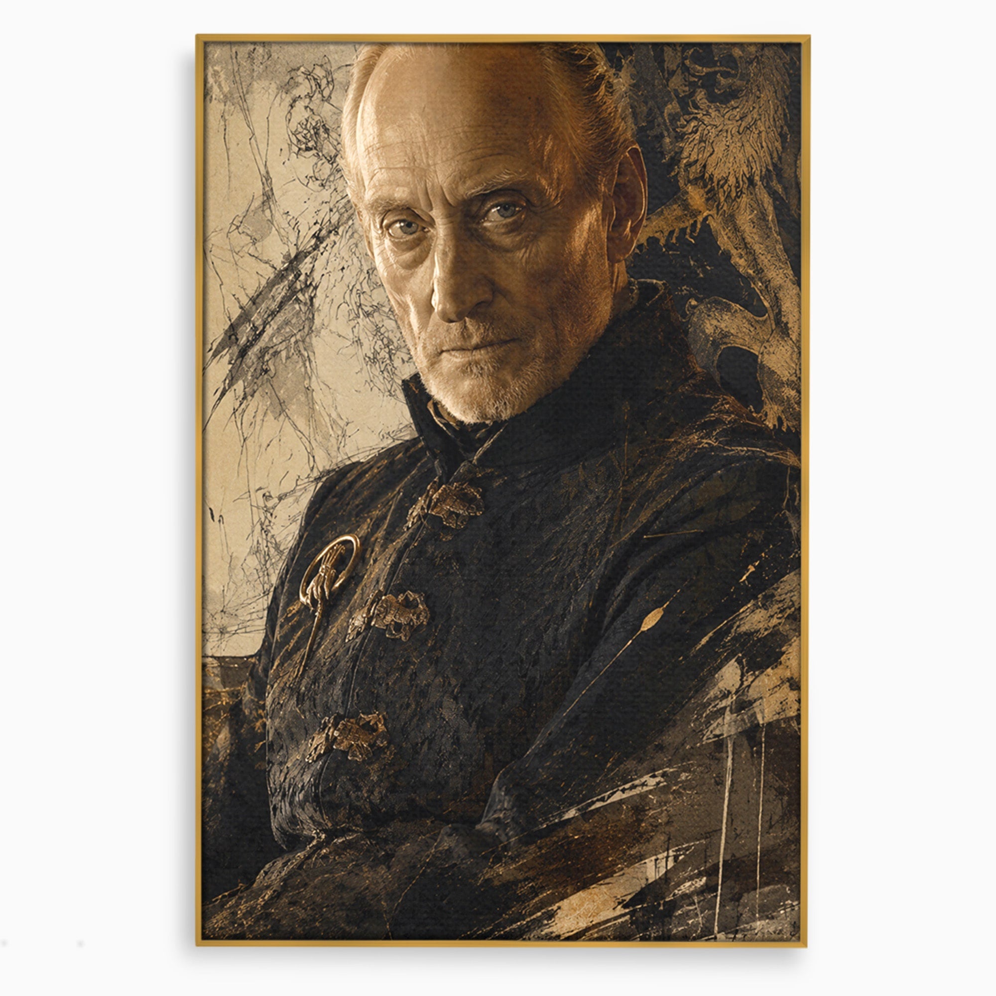 Tablou Canvas Premium LuxCanva® PI1199, Tywin Lannister, Noblete, Privirire, Portret, Regal, Clasic, Living, Culori Vibrante
