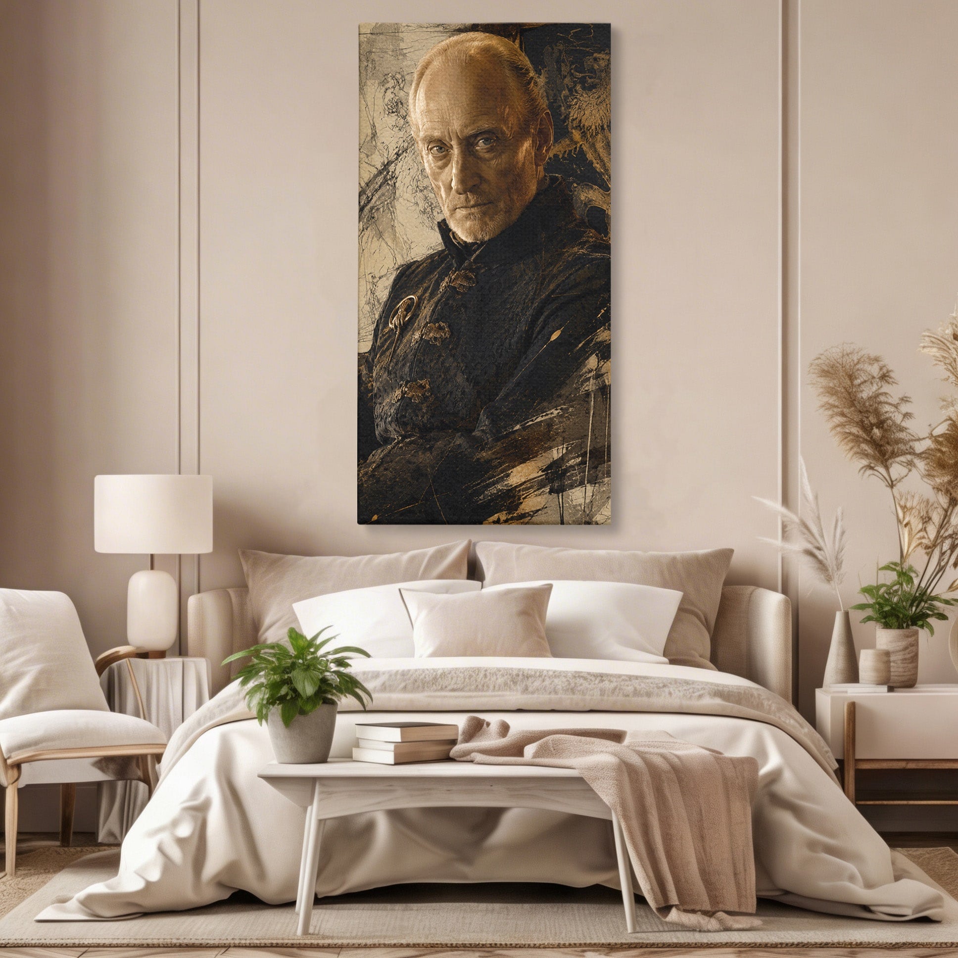 Tablou Canvas Premium LuxCanva® PI1199, Tywin Lannister, Noblete, Privirire, Portret, Regal, Clasic, Living, Culori Vibrante