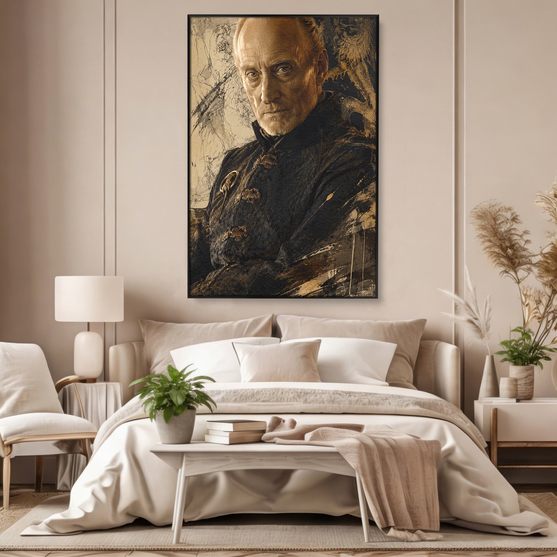 Tablou Canvas Premium LuxCanva® PI1199, Tywin Lannister, Noblete, Privirire, Portret, Regal, Clasic, Living, Culori Vibrante