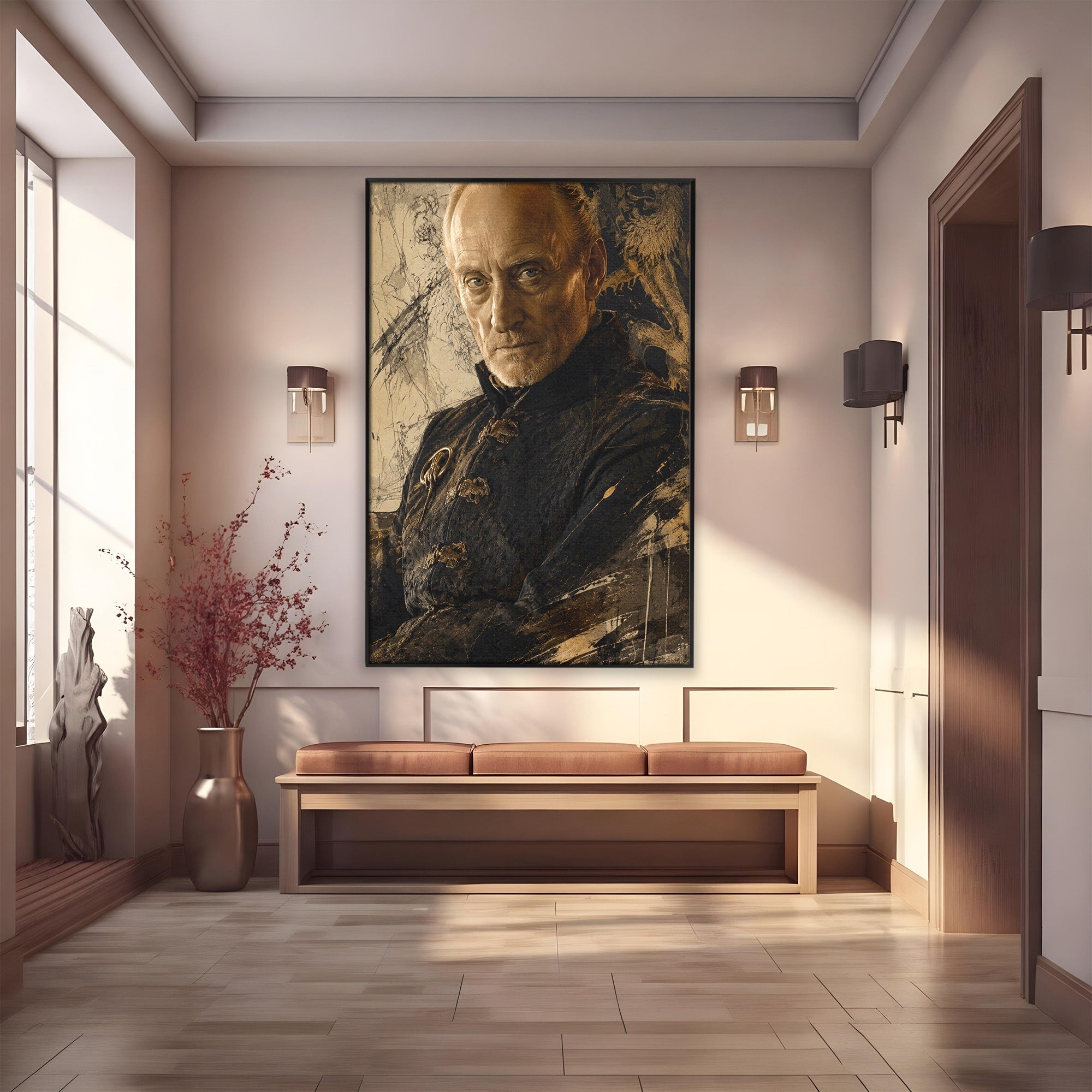 Tablou Canvas Premium LuxCanva® PI1199, Tywin Lannister, Noblete, Privirire, Portret, Regal, Clasic, Living, Culori Vibrante