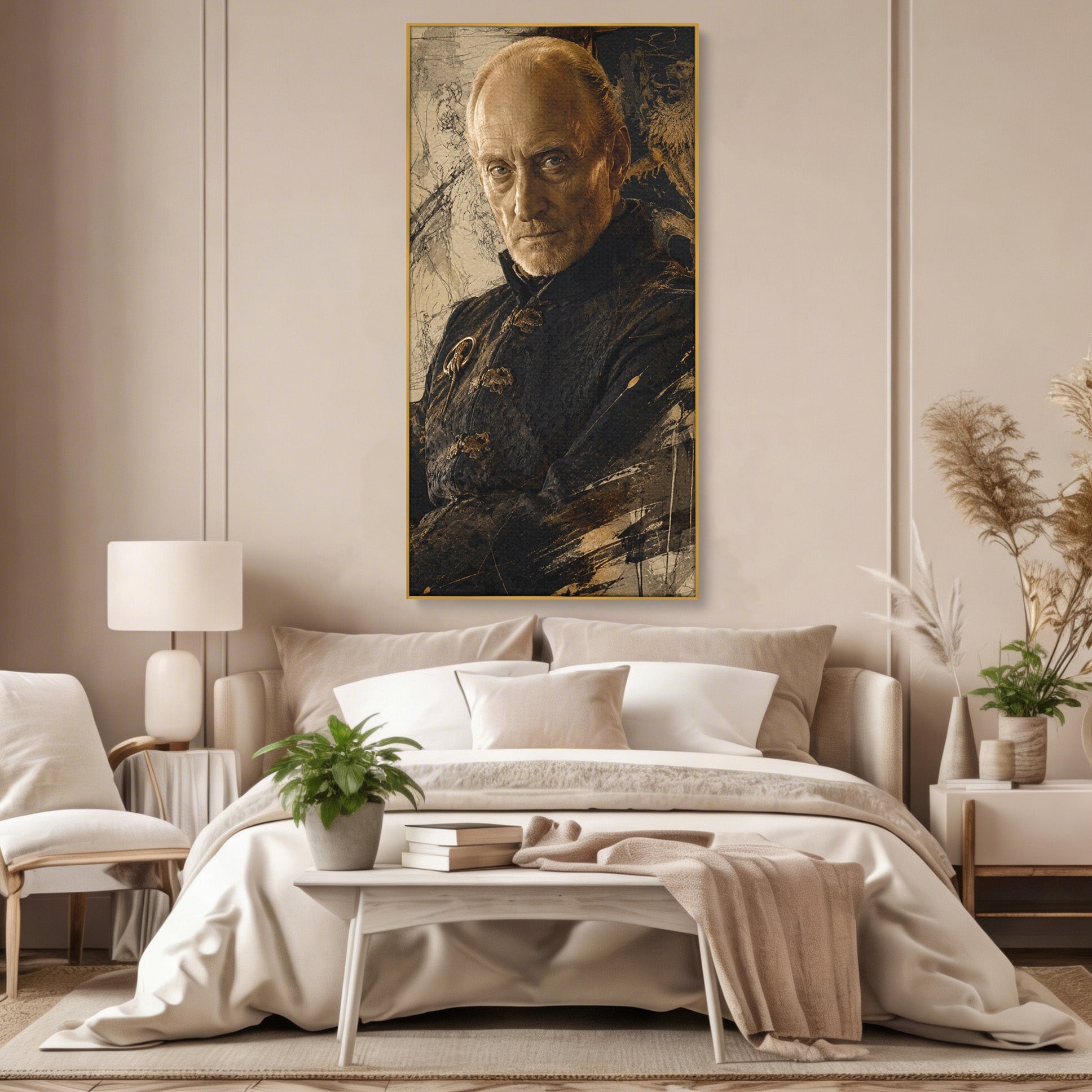 Tablou Canvas Premium LuxCanva® PI1199, Tywin Lannister, Noblete, Privirire, Portret, Regal, Clasic, Living, Culori Vibrante