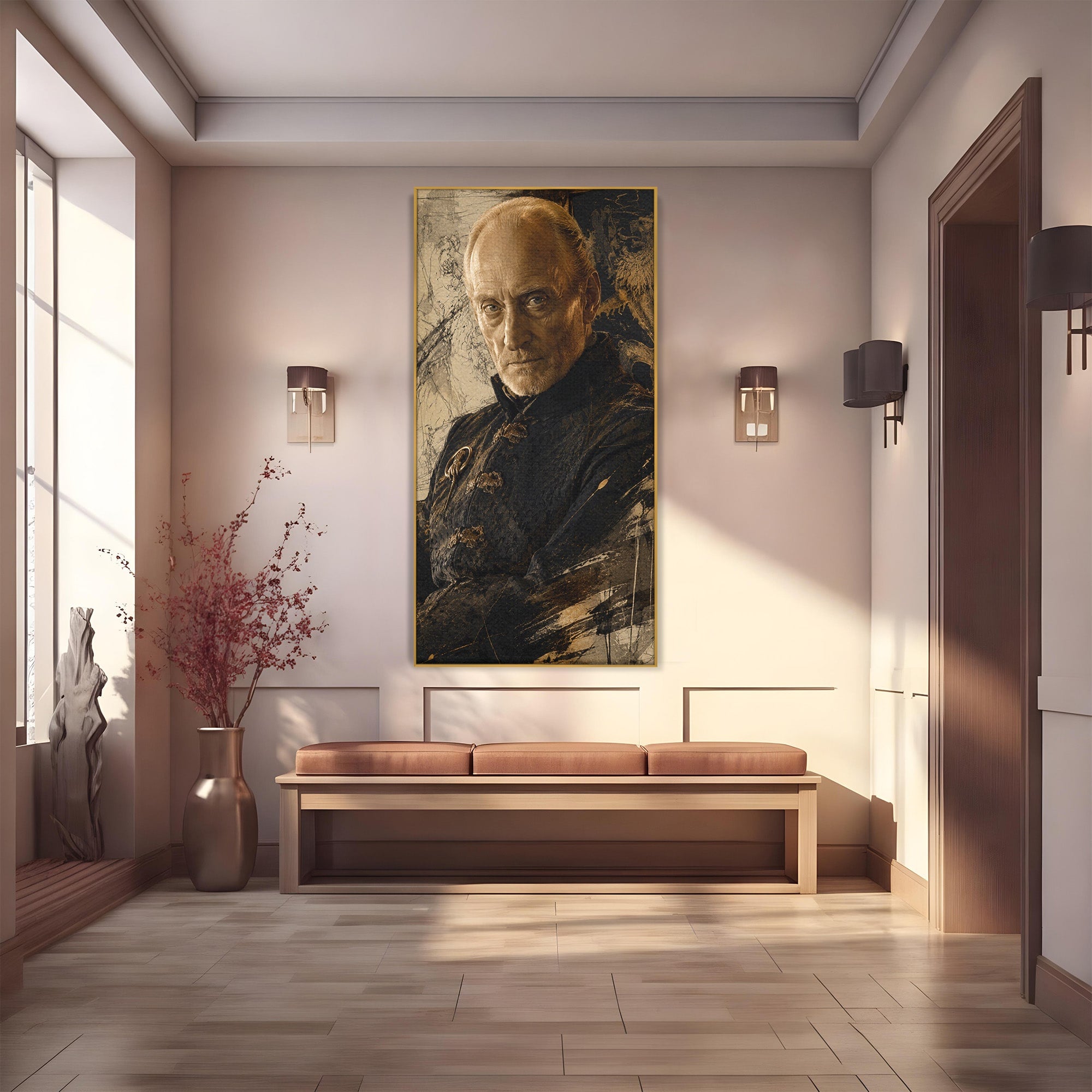 Tablou Canvas Premium LuxCanva® PI1199, Tywin Lannister, Noblete, Privirire, Portret, Regal, Clasic, Living, Culori Vibrante