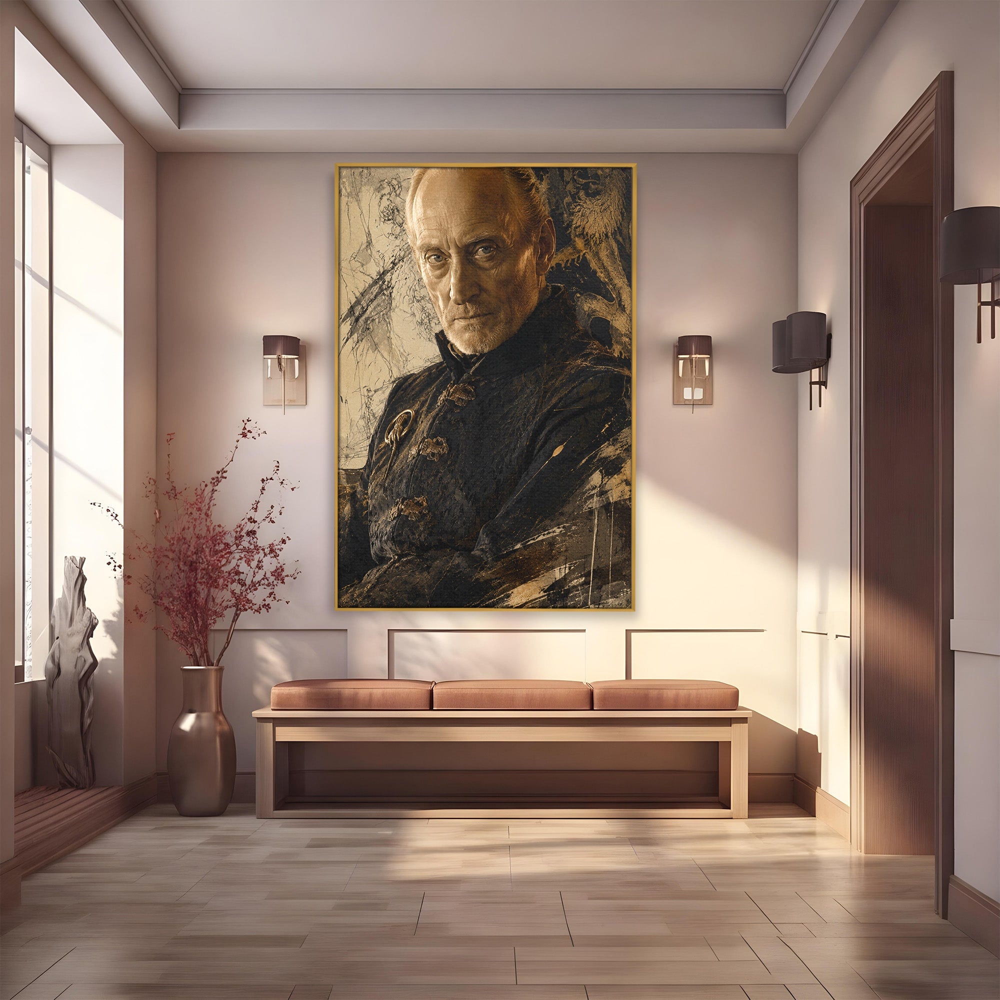 Tablou Canvas Premium LuxCanva® PI1199, Tywin Lannister, Noblete, Privirire, Portret, Regal, Clasic, Living, Culori Vibrante