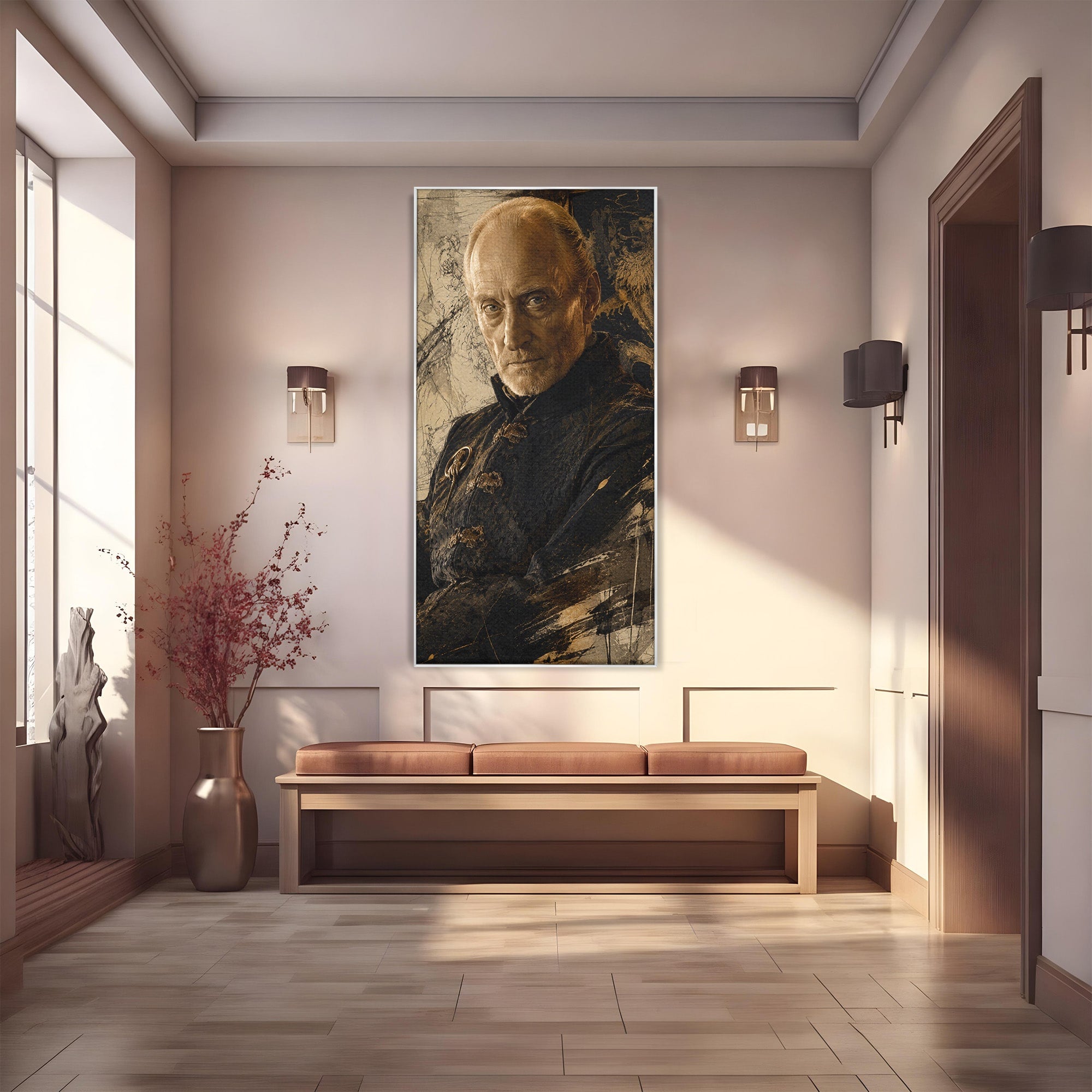Tablou Canvas Premium LuxCanva® PI1199, Tywin Lannister, Noblete, Privirire, Portret, Regal, Clasic, Living, Culori Vibrante
