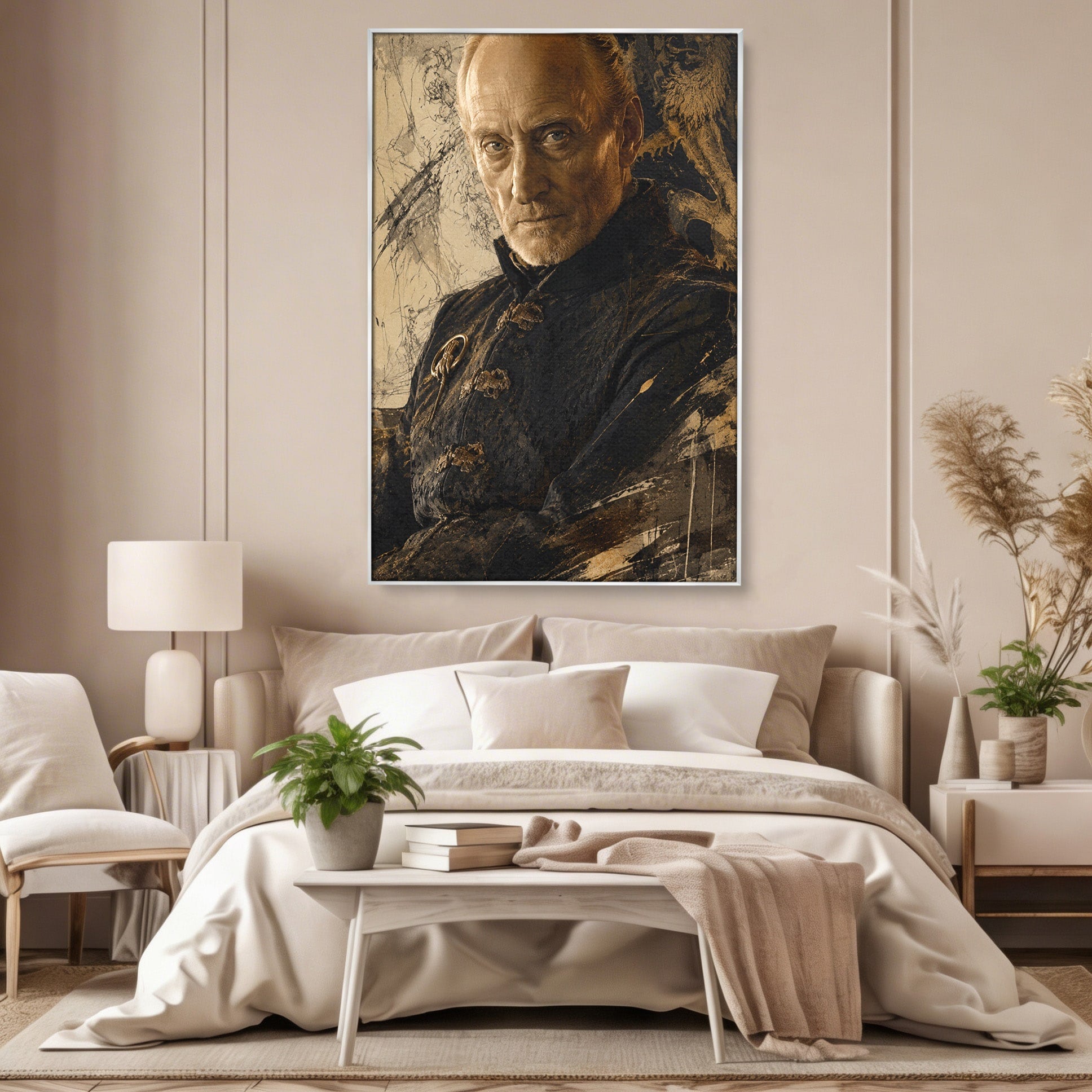 Tablou Canvas Premium LuxCanva® PI1199, Tywin Lannister, Noblete, Privirire, Portret, Regal, Clasic, Living, Culori Vibrante