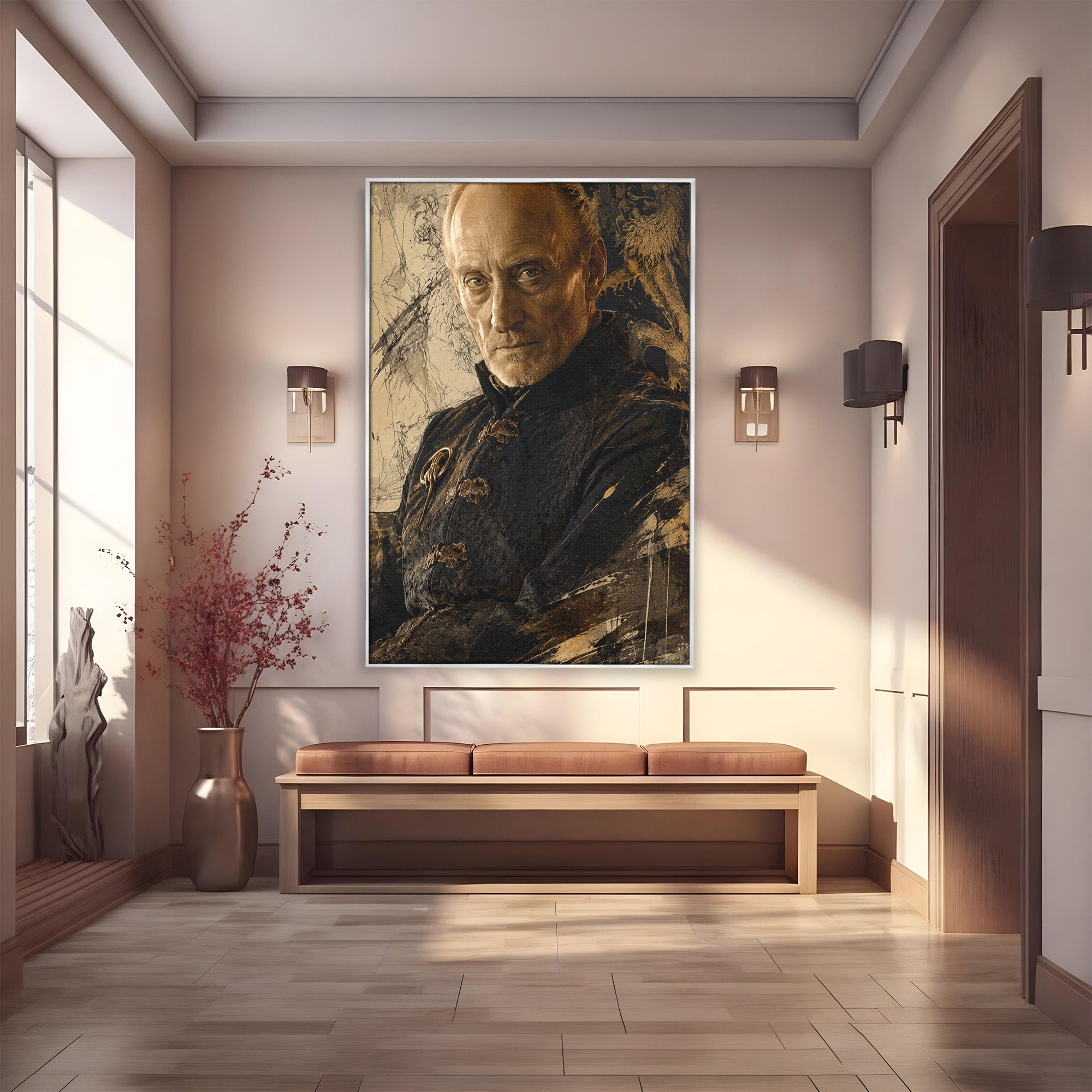 Tablou Canvas Premium LuxCanva® PI1199, Tywin Lannister, Noblete, Privirire, Portret, Regal, Clasic, Living, Culori Vibrante