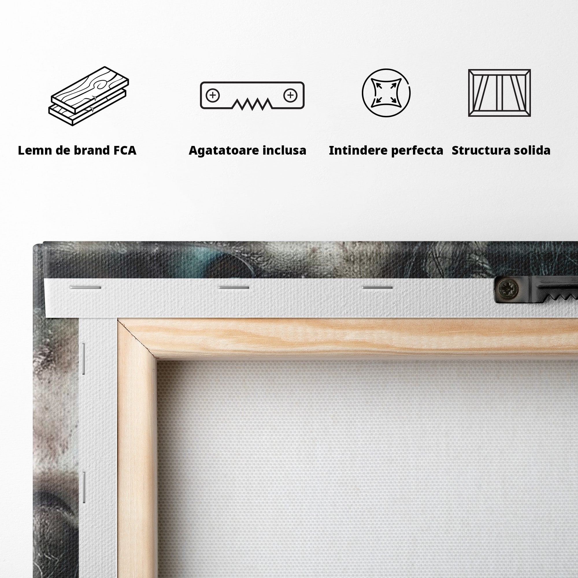 Tablou Canvas Premium LuxCanva® PI1200, Privirea lui Snow, Chip, Razboinic, Nordic, Mister, Intensitate, Living, Dormitor, Culori Vibrante