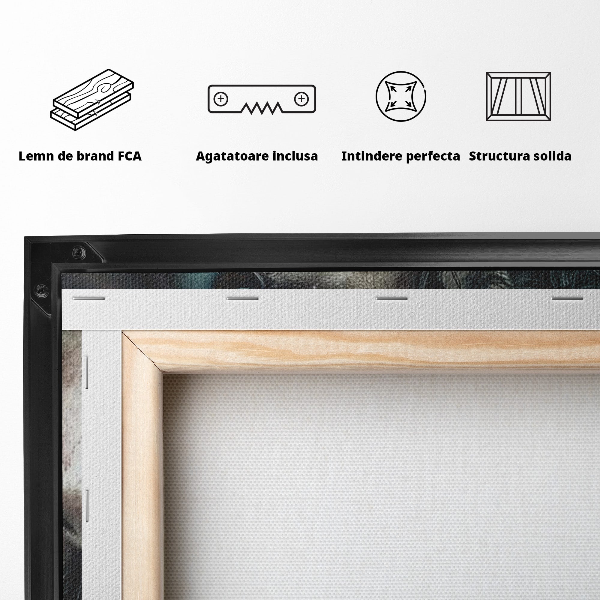 Tablou Canvas Premium LuxCanva® PI1200, Privirea lui Snow, Chip, Razboinic, Nordic, Mister, Intensitate, Living, Dormitor, Culori Vibrante