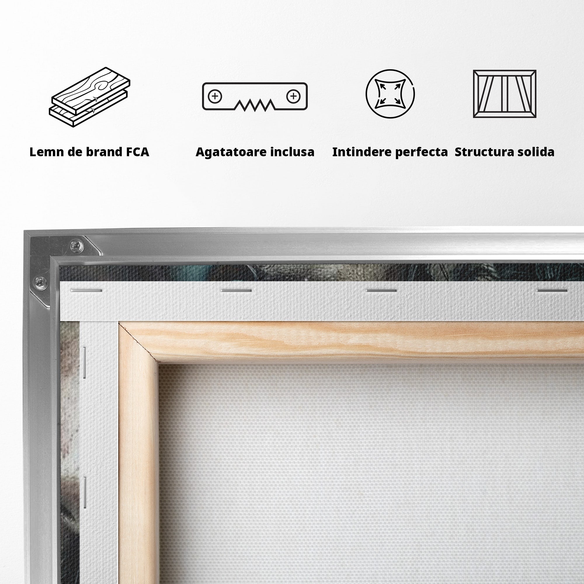 Tablou Canvas Premium LuxCanva® PI1200, Privirea lui Snow, Chip, Razboinic, Nordic, Mister, Intensitate, Living, Dormitor, Culori Vibrante