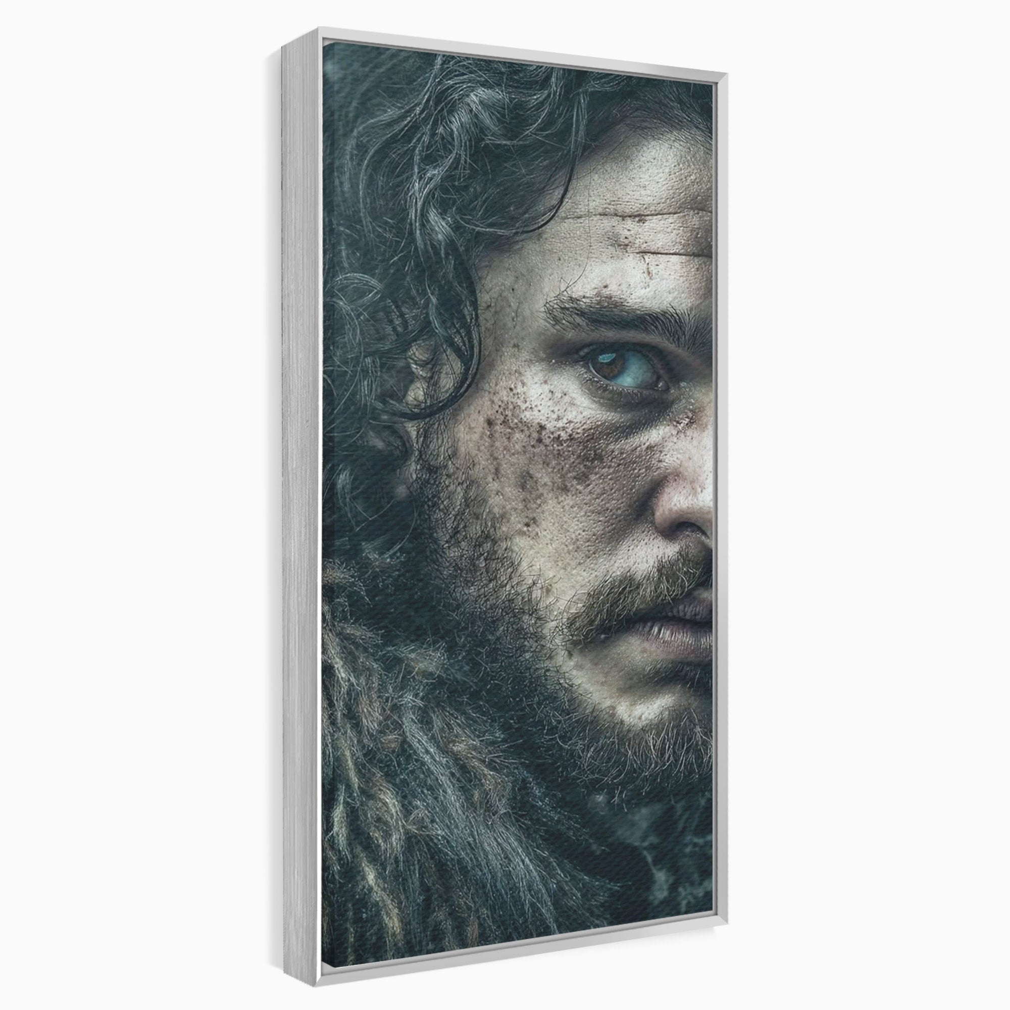 Tablou Canvas Premium LuxCanva® PI1200, Privirea lui Snow, Chip, Razboinic, Nordic, Mister, Intensitate, Living, Dormitor, Culori Vibrante