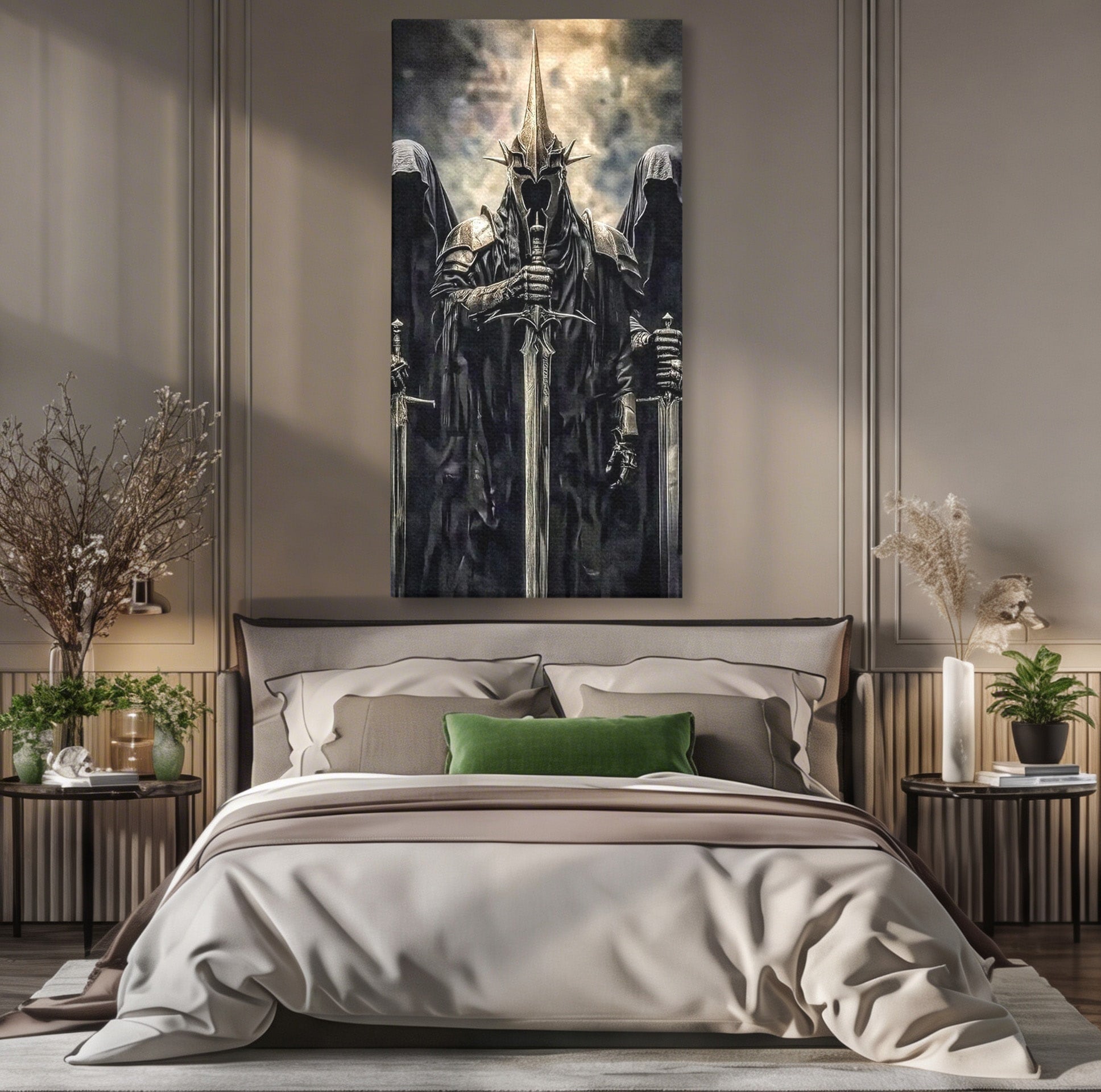 Tablou Canvas Premium LuxCanva® PI1204, Cavalerii Intunericului, Lord Of The Rings, Fantezie, Mister, Film, Dormitor, Culori Vibrante