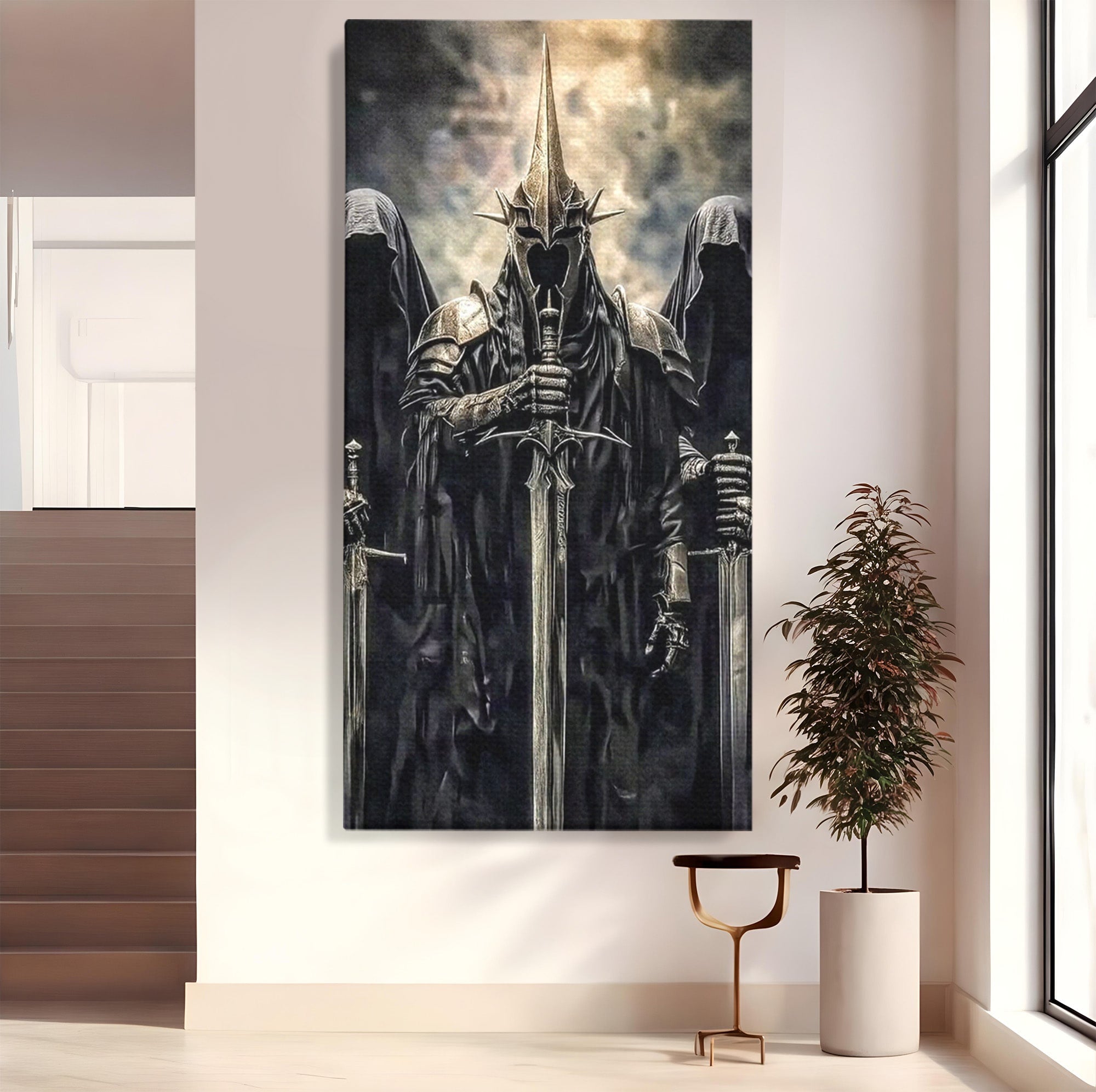 Tablou Canvas Premium LuxCanva® PI1204, Cavalerii Intunericului, Lord Of The Rings, Fantezie, Mister, Film, Dormitor, Culori Vibrante