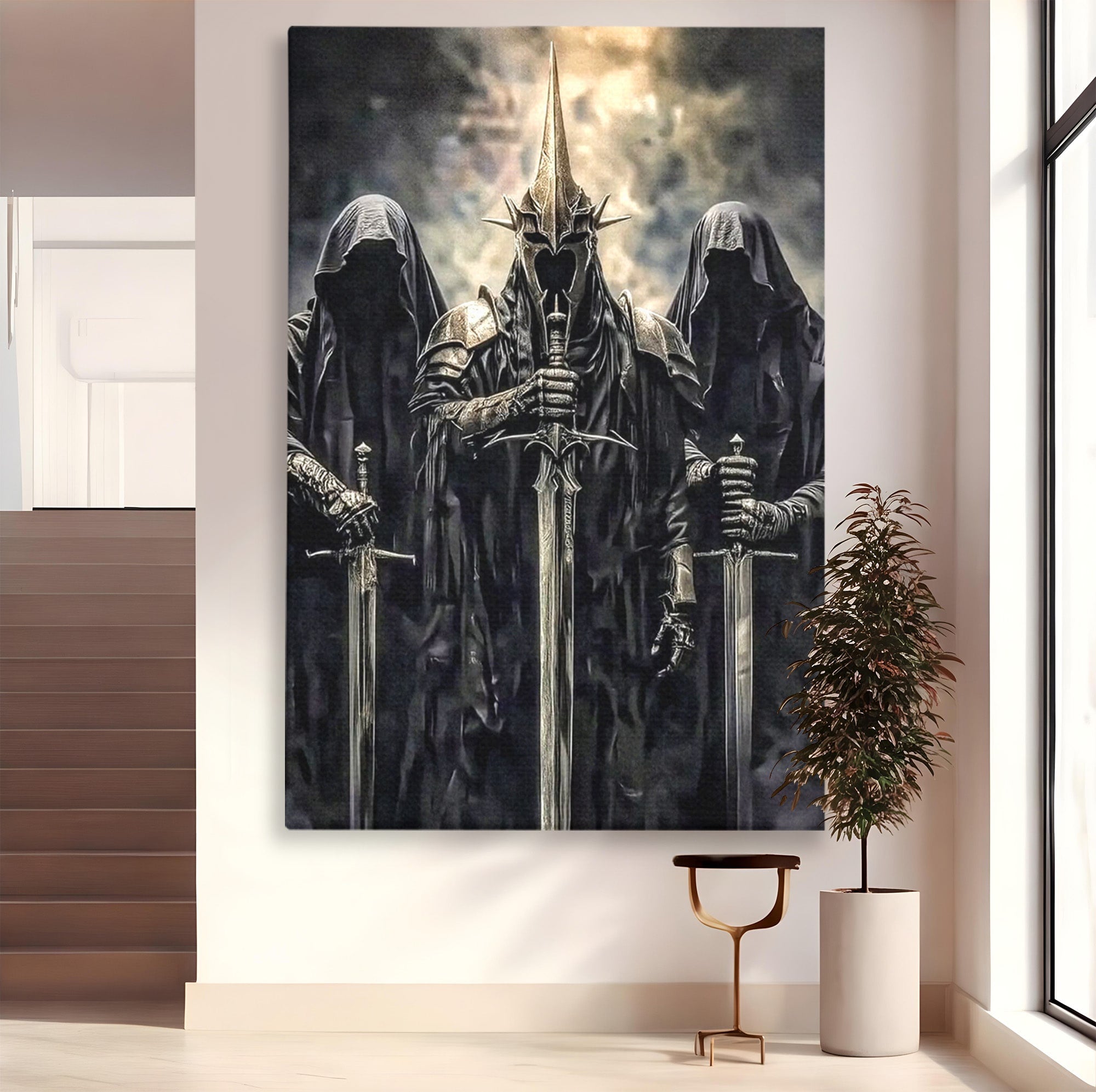 Tablou Canvas Premium LuxCanva® PI1204, Cavalerii Intunericului, Lord Of The Rings, Fantezie, Mister, Film, Dormitor, Culori Vibrante