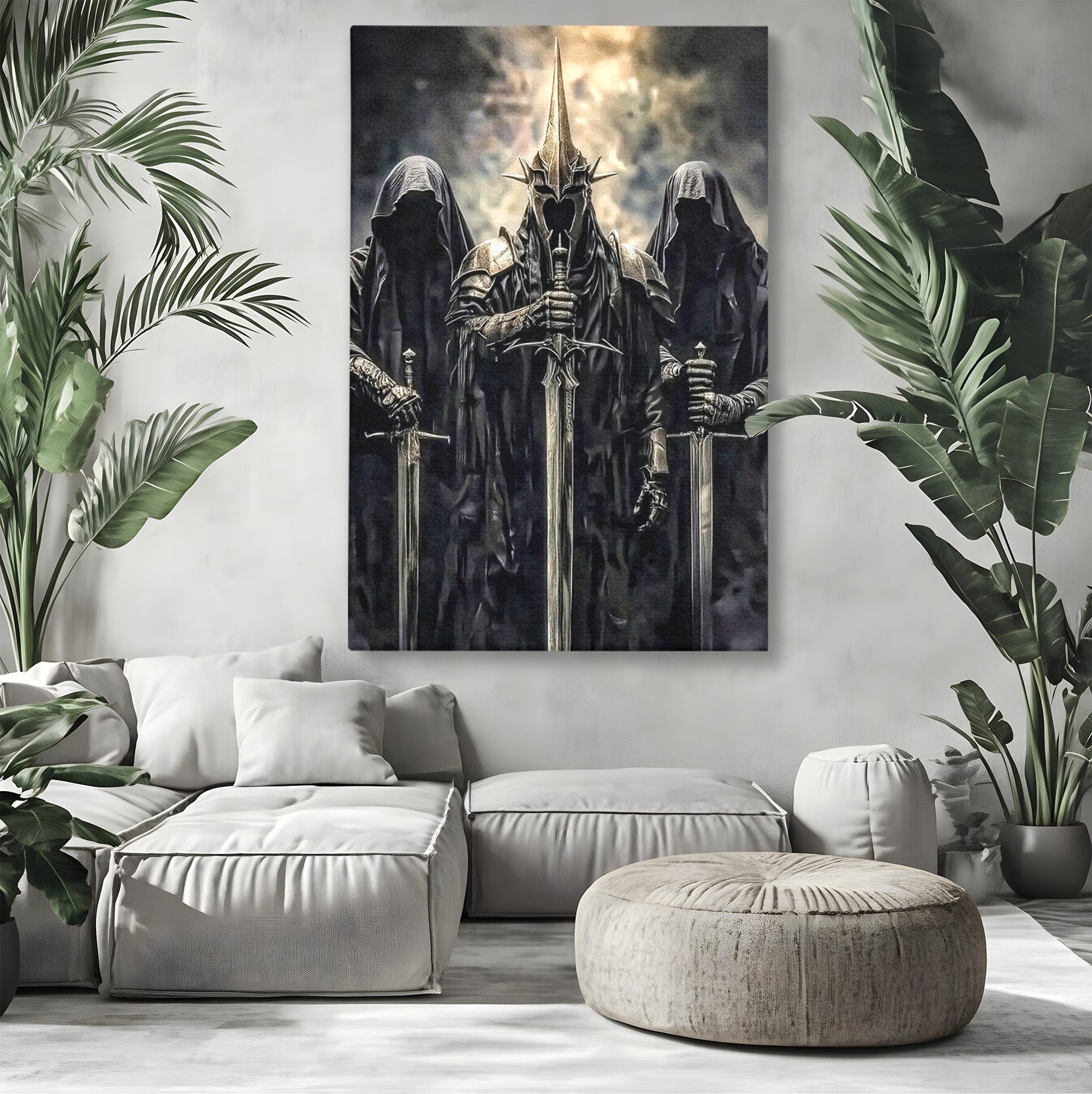 Tablou Canvas Premium LuxCanva® PI1204, Cavalerii Intunericului, Lord Of The Rings, Fantezie, Mister, Film, Dormitor, Culori Vibrante