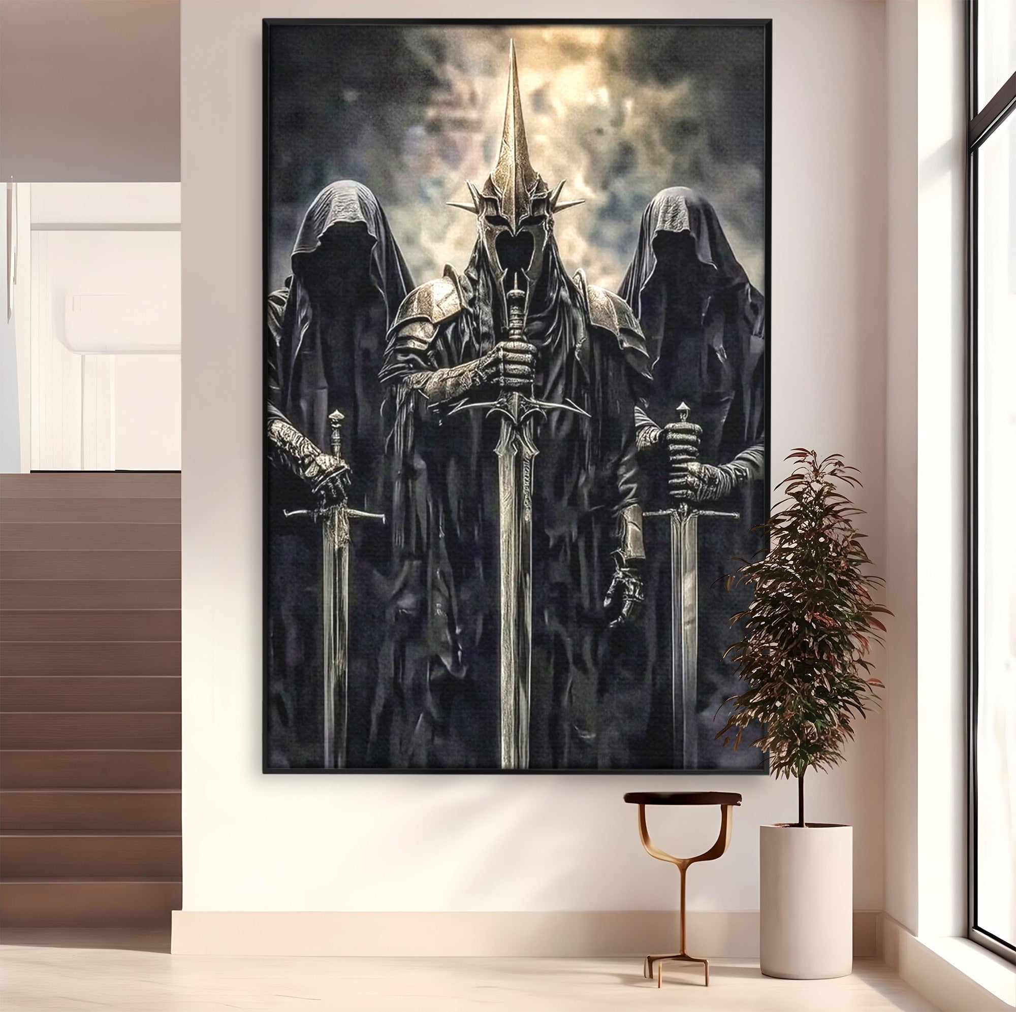 Tablou Canvas Premium LuxCanva® PI1204, Cavalerii Intunericului, Lord Of The Rings, Fantezie, Mister, Film, Dormitor, Culori Vibrante