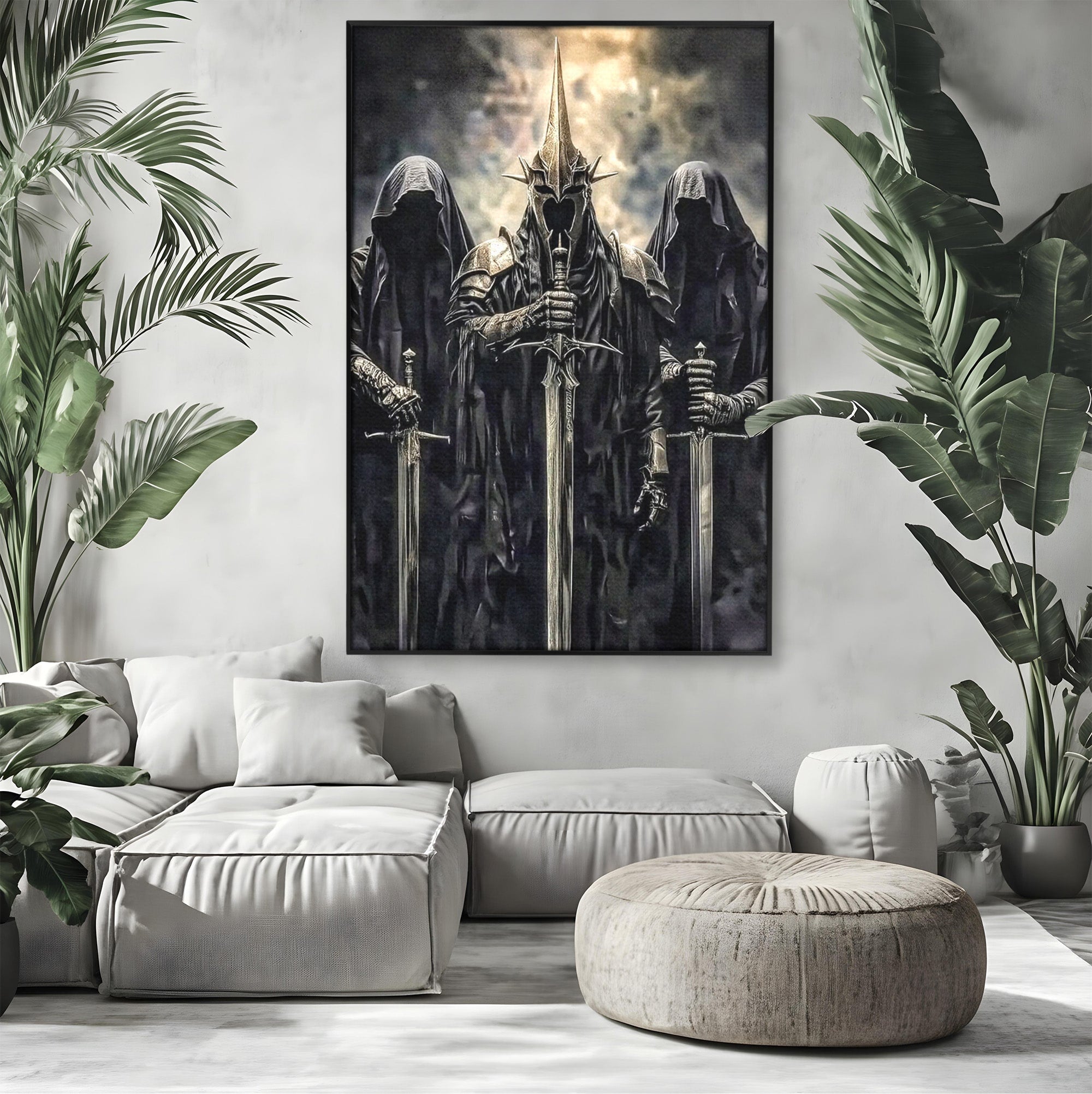 Tablou Canvas Premium LuxCanva® PI1204, Cavalerii Intunericului, Lord Of The Rings, Fantezie, Mister, Film, Dormitor, Culori Vibrante