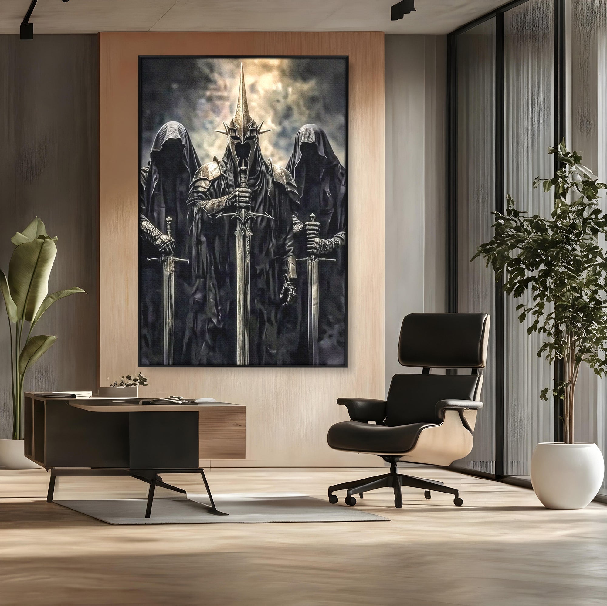 Tablou Canvas Premium LuxCanva® PI1204, Cavalerii Intunericului, Lord Of The Rings, Fantezie, Mister, Film, Dormitor, Culori Vibrante