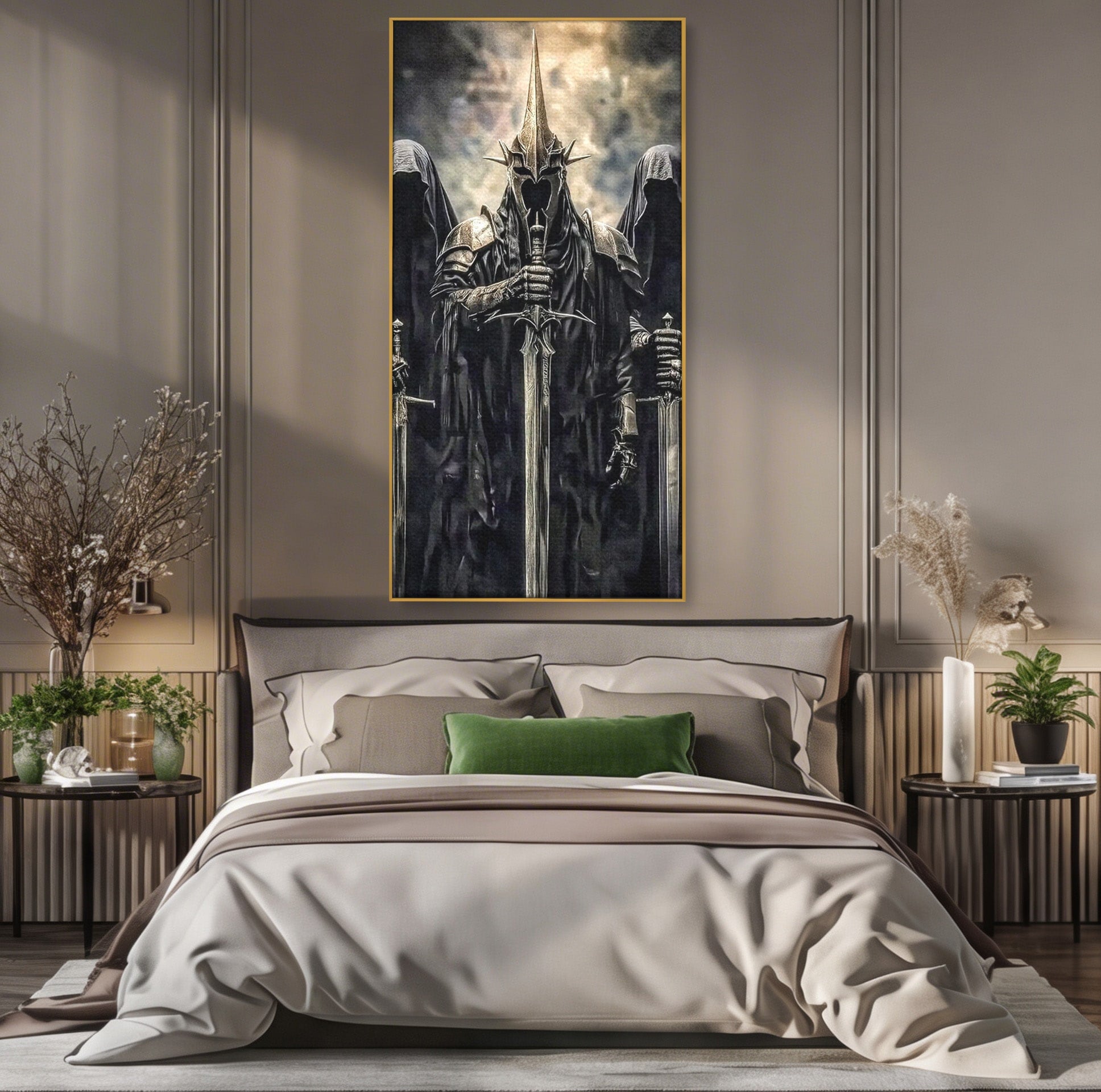 Tablou Canvas Premium LuxCanva® PI1204, Cavalerii Intunericului, Lord Of The Rings, Fantezie, Mister, Film, Dormitor, Culori Vibrante