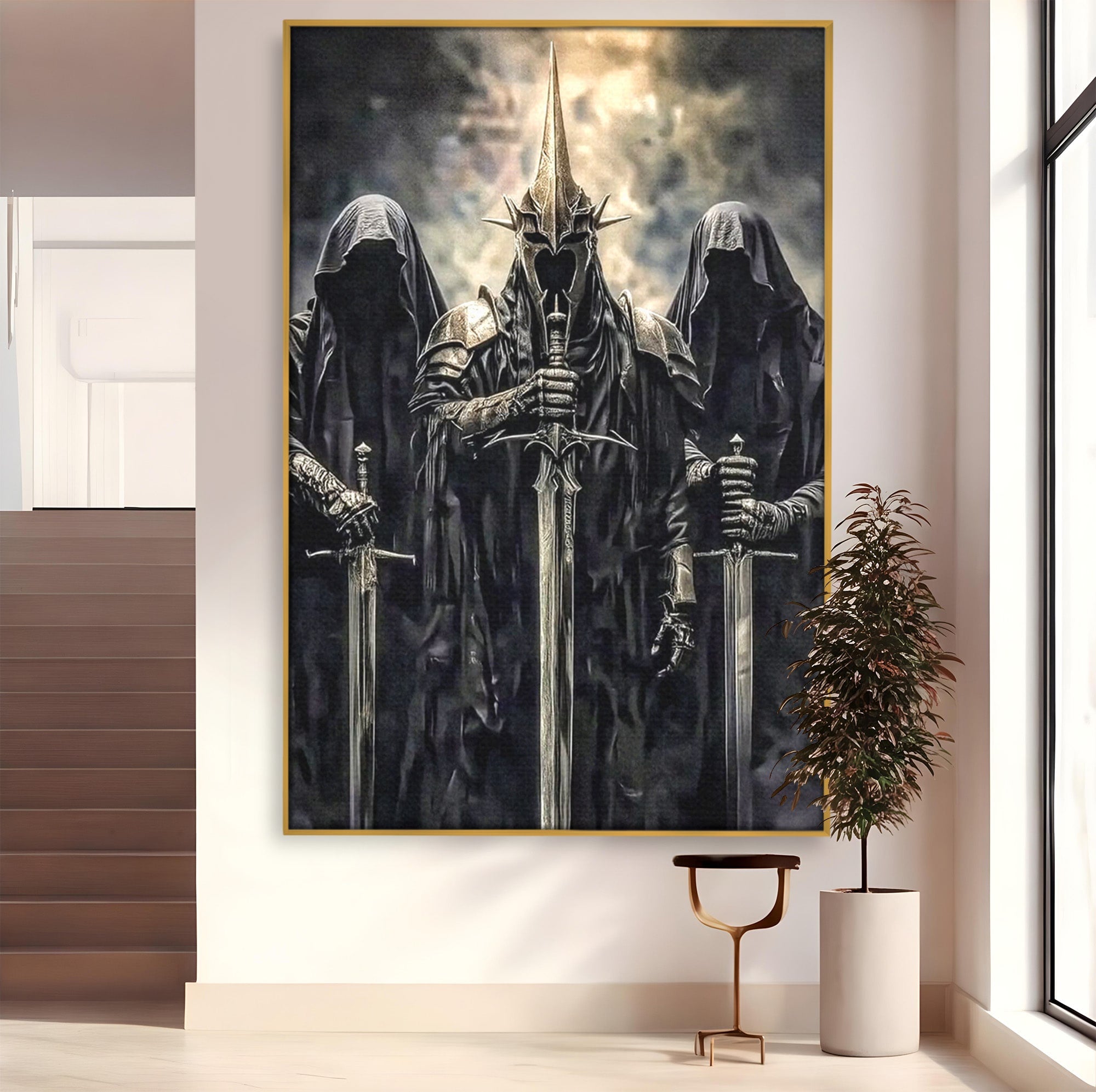 Tablou Canvas Premium LuxCanva® PI1204, Cavalerii Intunericului, Lord Of The Rings, Fantezie, Mister, Film, Dormitor, Culori Vibrante