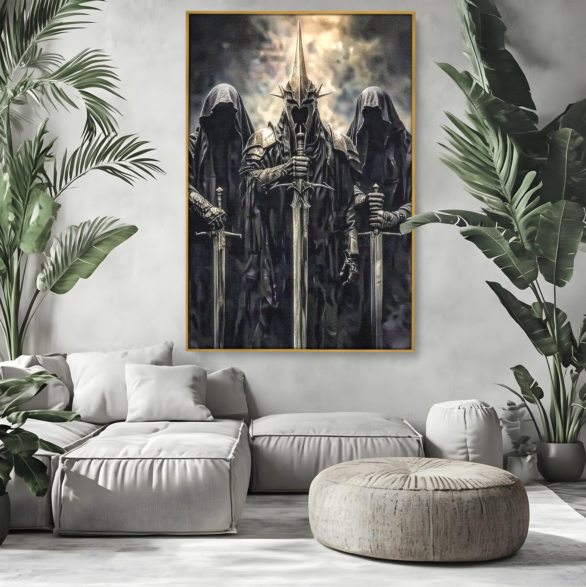 Tablou Canvas Premium LuxCanva® PI1204, Cavalerii Intunericului, Lord Of The Rings, Fantezie, Mister, Film, Dormitor, Culori Vibrante