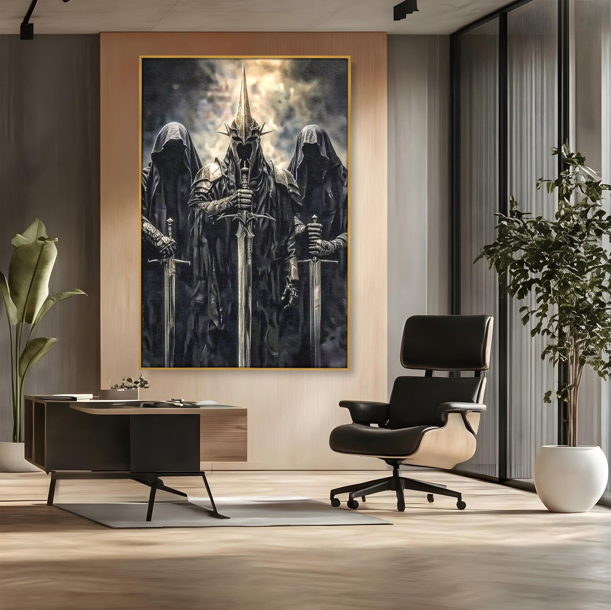 Tablou Canvas Premium LuxCanva® PI1204, Cavalerii Intunericului, Lord Of The Rings, Fantezie, Mister, Film, Dormitor, Culori Vibrante