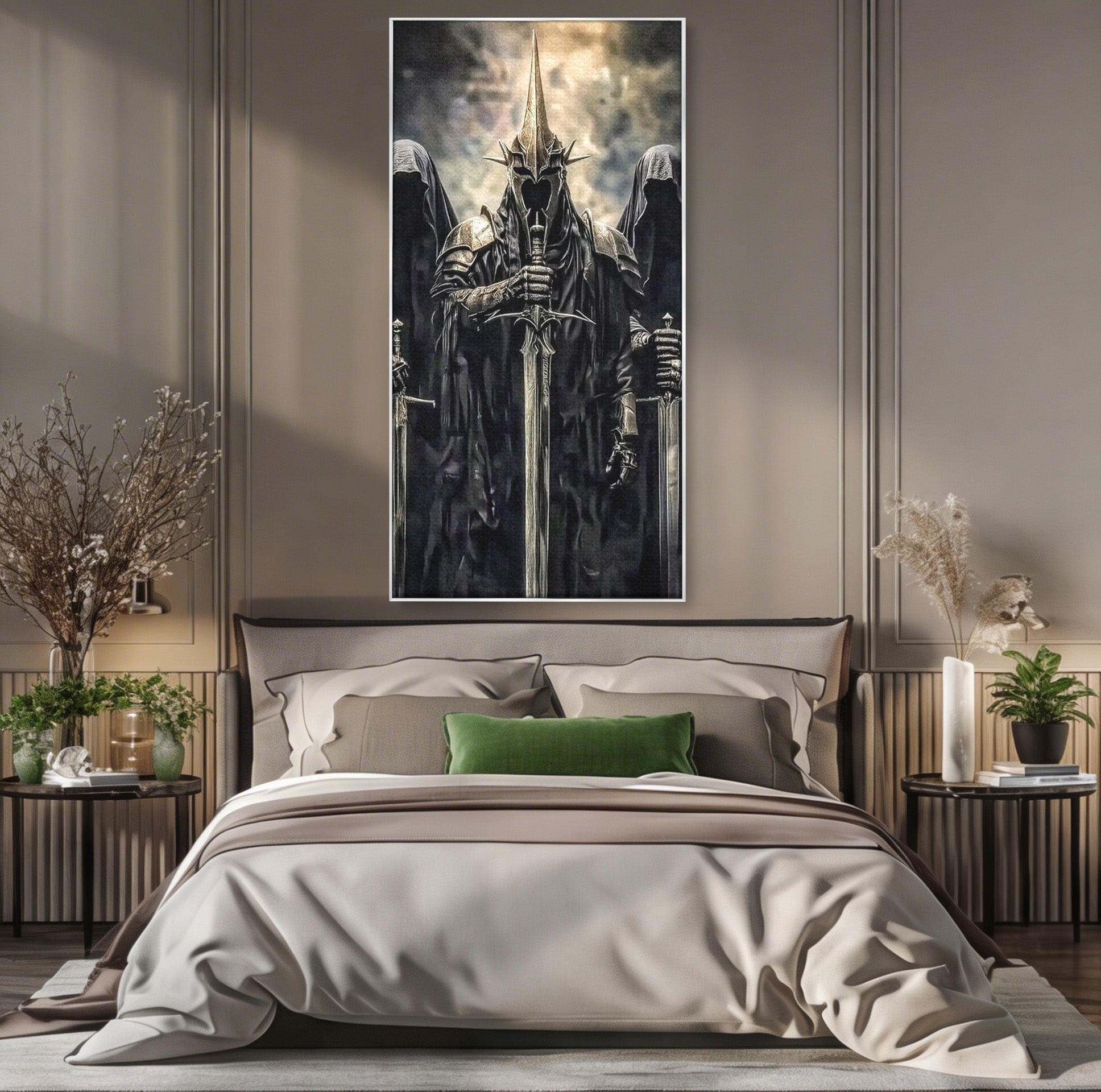 Tablou Canvas Premium LuxCanva® PI1204, Cavalerii Intunericului, Lord Of The Rings, Fantezie, Mister, Film, Dormitor, Culori Vibrante