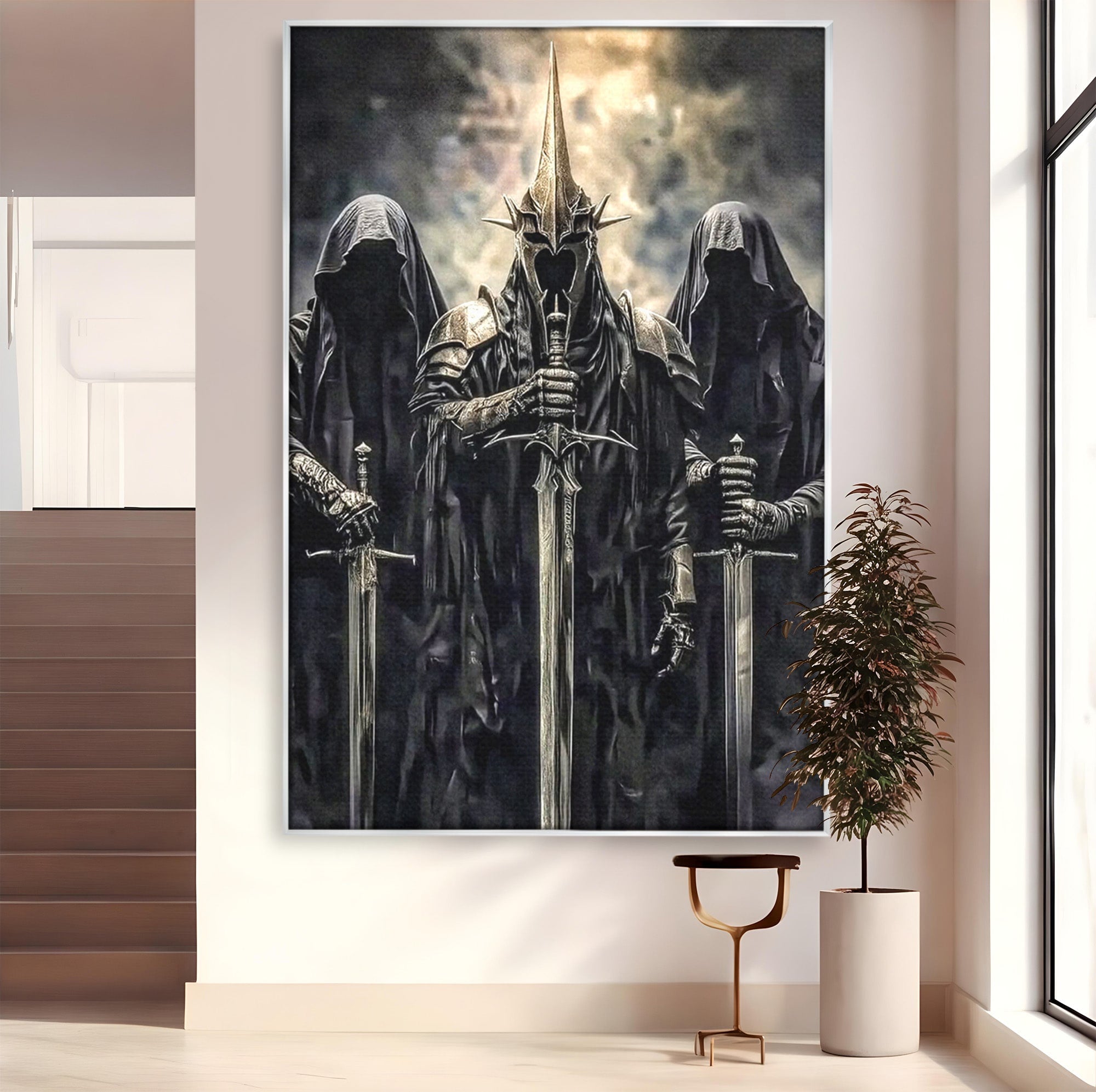 Tablou Canvas Premium LuxCanva® PI1204, Cavalerii Intunericului, Lord Of The Rings, Fantezie, Mister, Film, Dormitor, Culori Vibrante