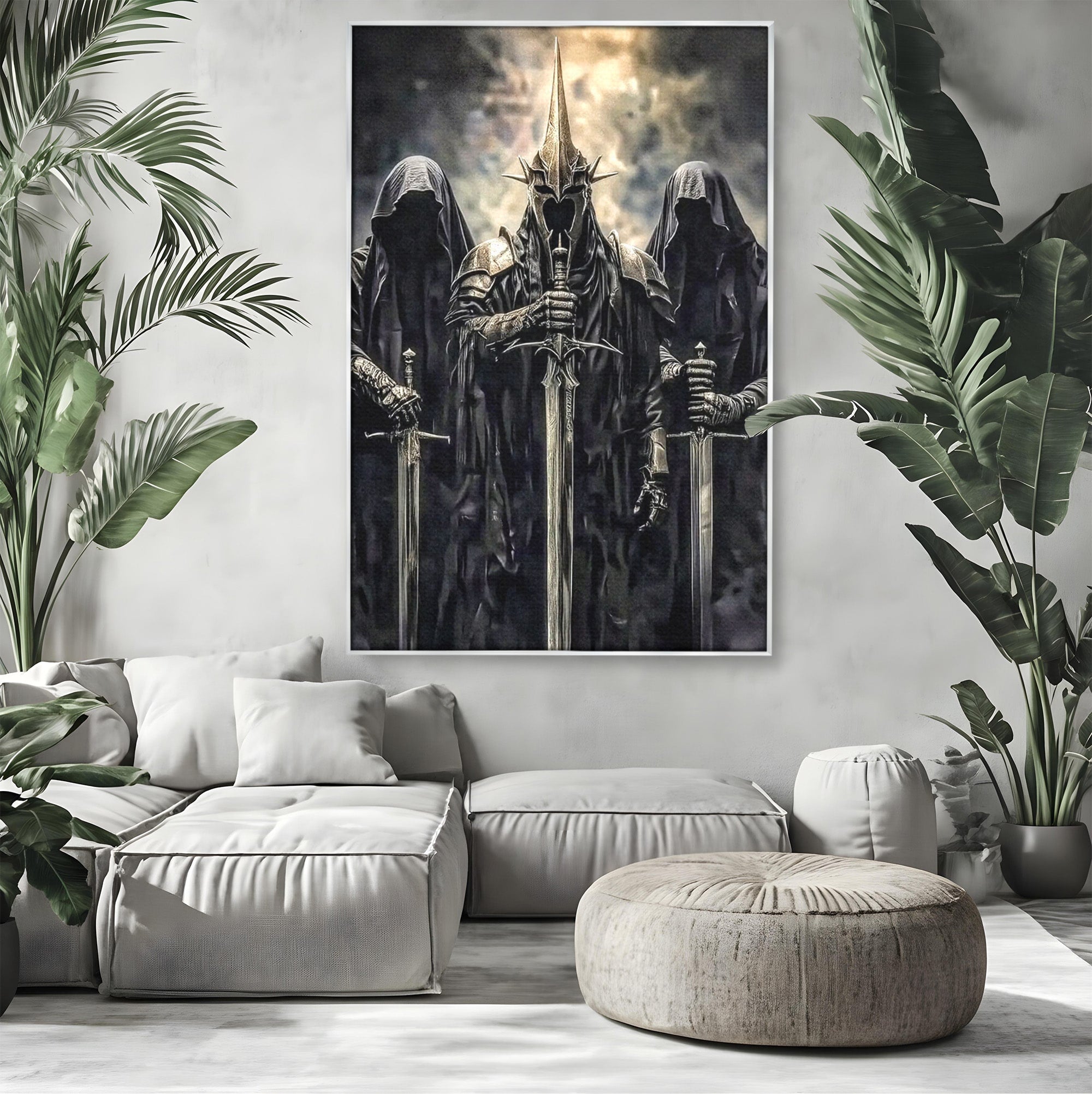Tablou Canvas Premium LuxCanva® PI1204, Cavalerii Intunericului, Lord Of The Rings, Fantezie, Mister, Film, Dormitor, Culori Vibrante