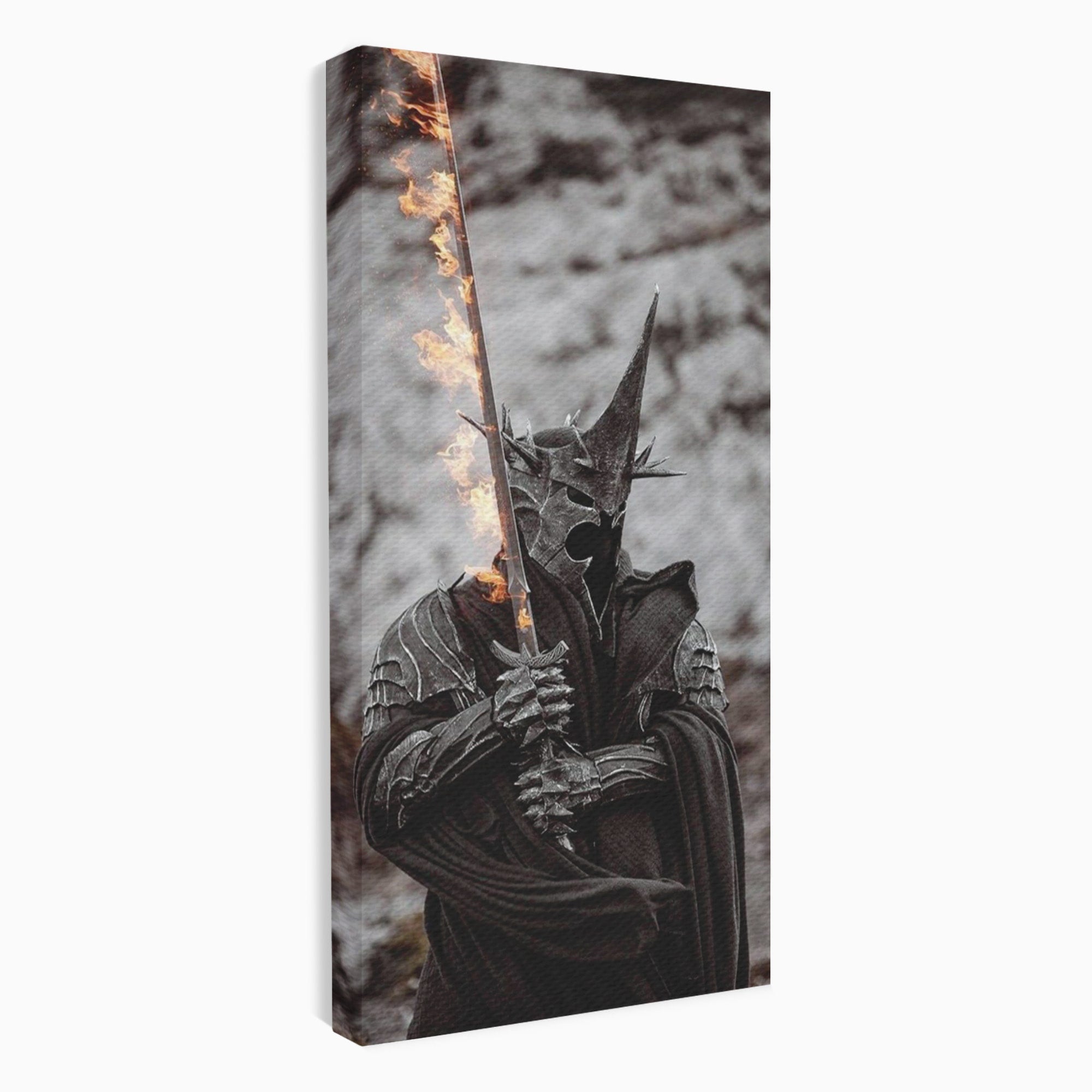 Tablou Canvas Premium LuxCanva® PI1205, Duhurile Inelului, Razboinic, Fantezie, Erou, Sabie, Dormitor, Living, Culori Vibrante