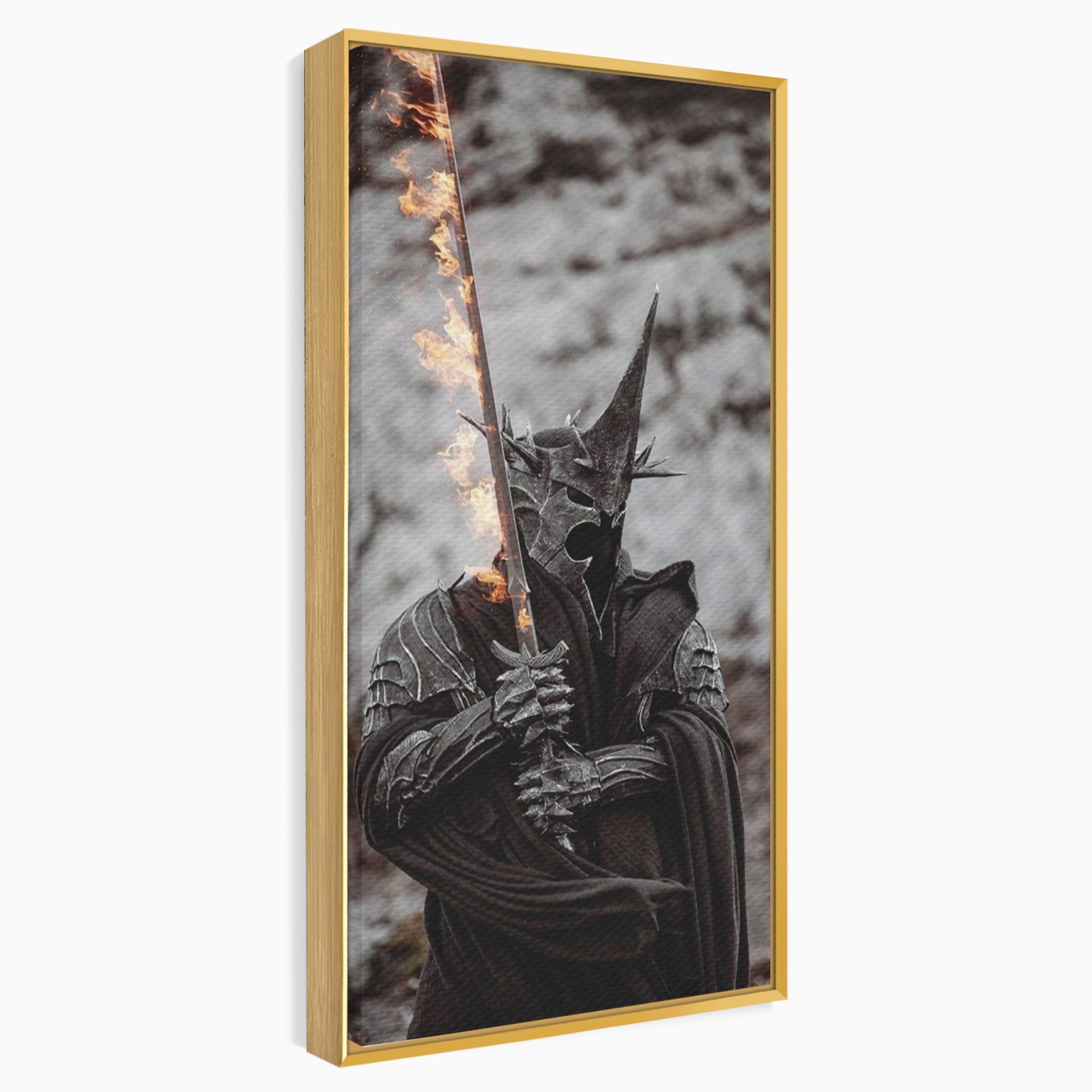 Tablou Canvas Premium LuxCanva® PI1205, Duhurile Inelului, Razboinic, Fantezie, Erou, Sabie, Dormitor, Living, Culori Vibrante