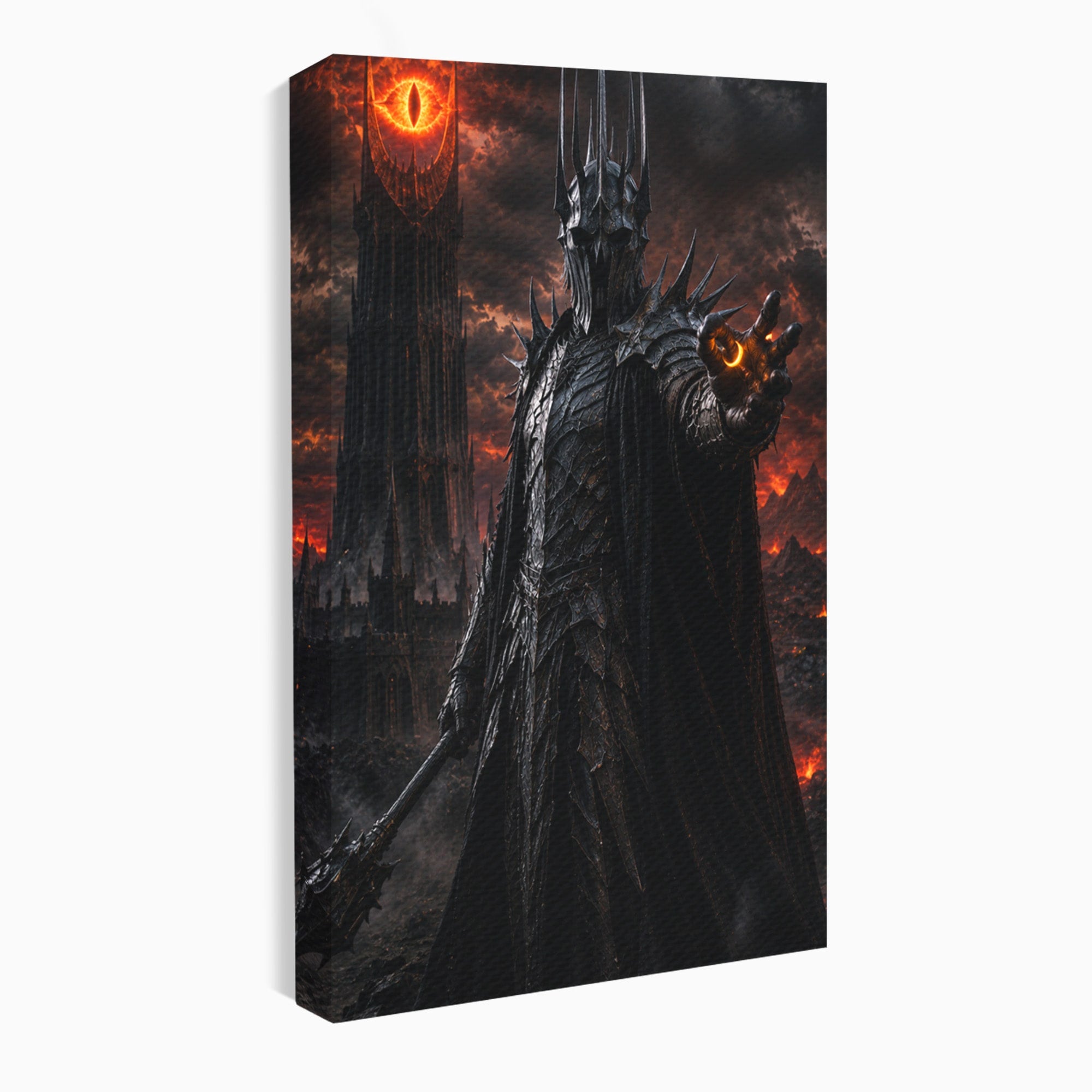 Tablou Canvas Premium LuxCanva® PI1206, Stapanul Intunericului, Sauron, Ochi, Turn, Living, Culori Vibrante