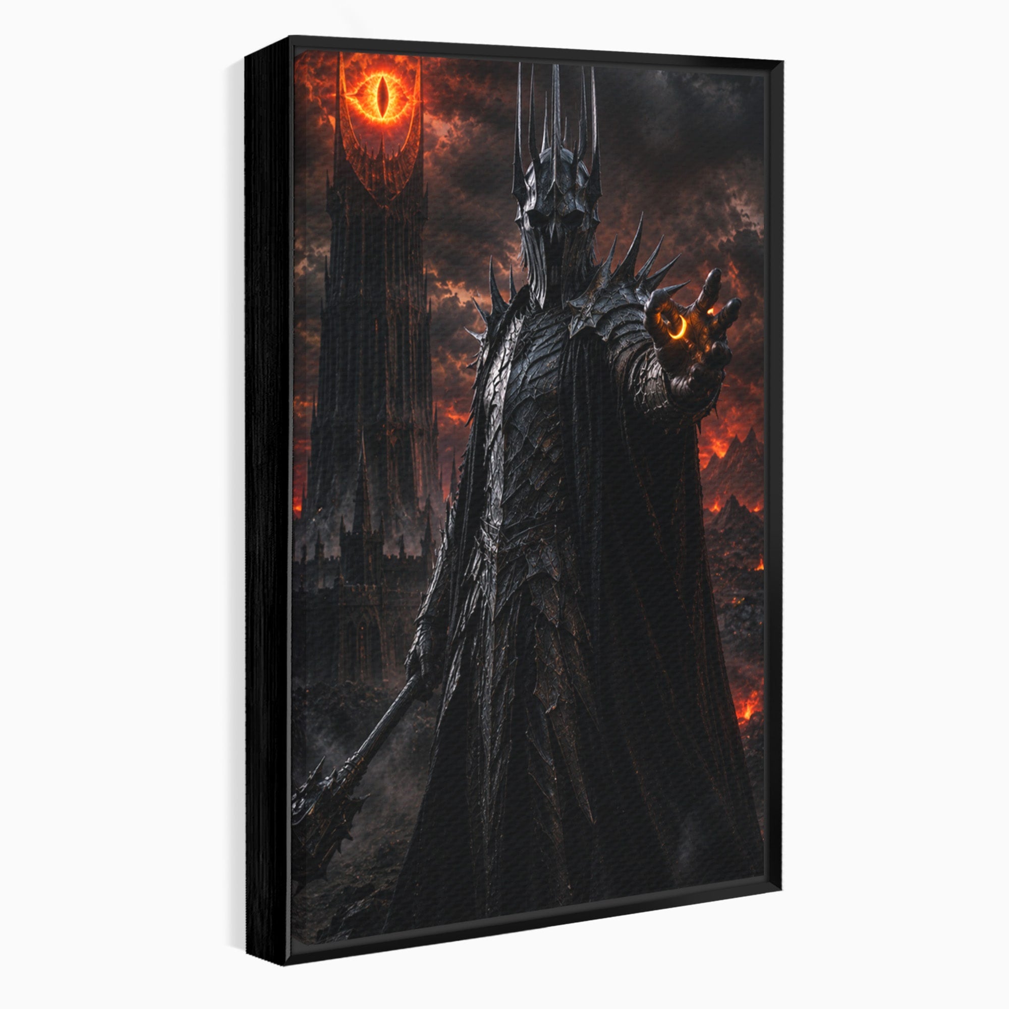 Tablou Canvas Premium LuxCanva® PI1206, Stapanul Intunericului, Sauron, Ochi, Turn, Living, Culori Vibrante