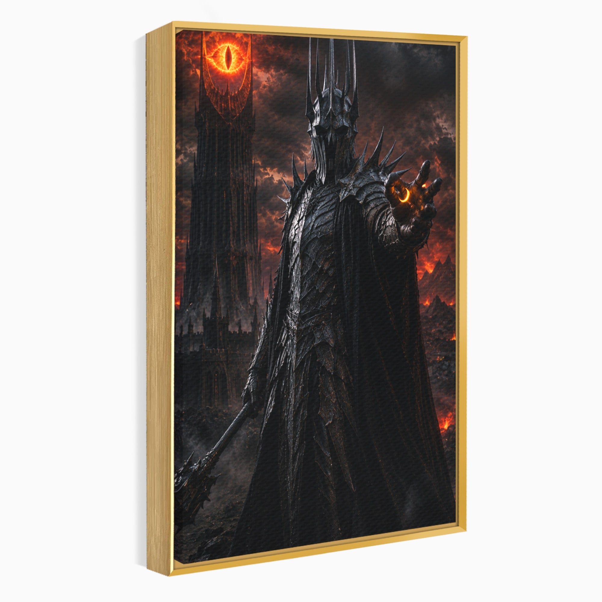 Tablou Canvas Premium LuxCanva® PI1206, Stapanul Intunericului, Sauron, Ochi, Turn, Living, Culori Vibrante