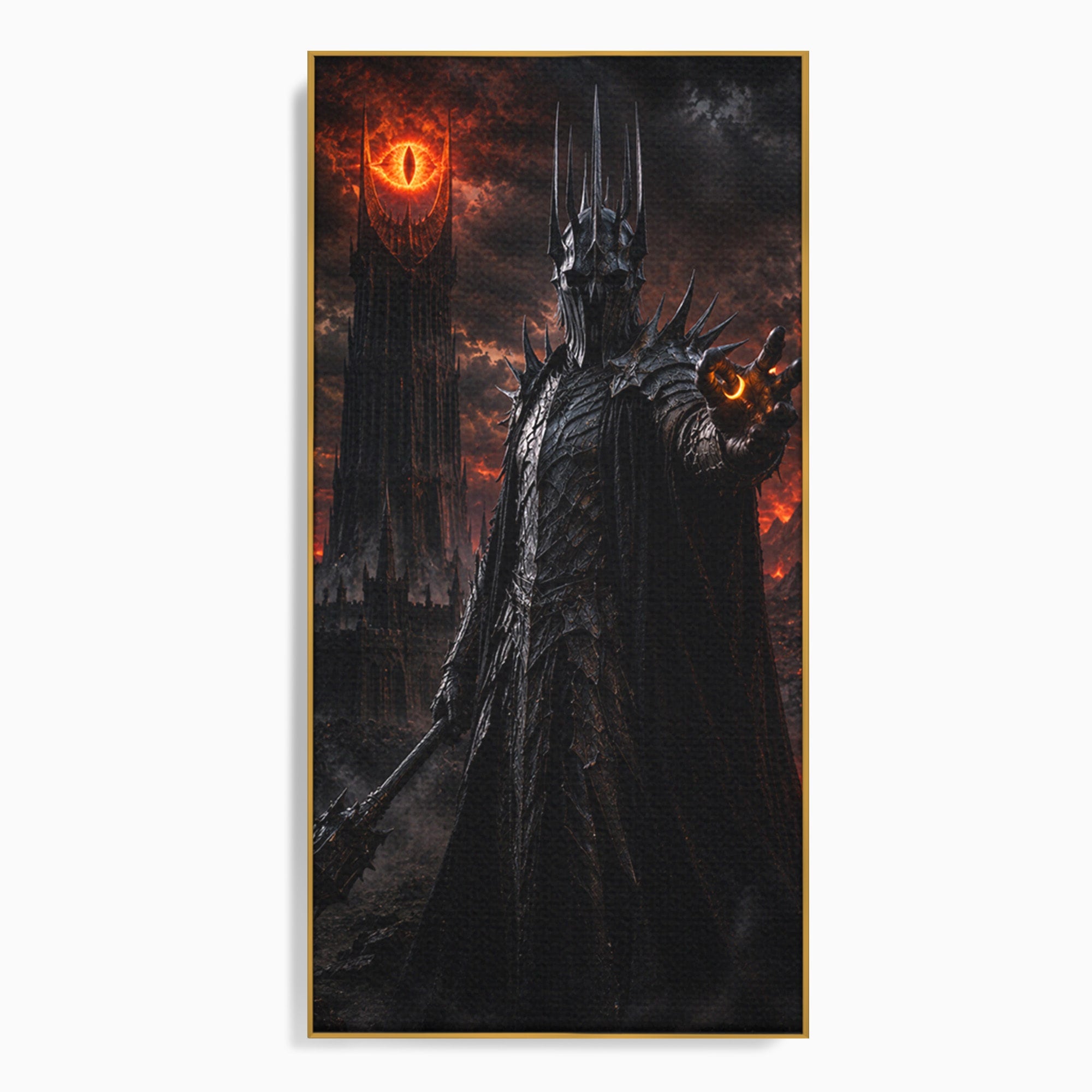 Tablou Canvas Premium LuxCanva® PI1206, Stapanul Intunericului, Sauron, Ochi, Turn, Living, Culori Vibrante