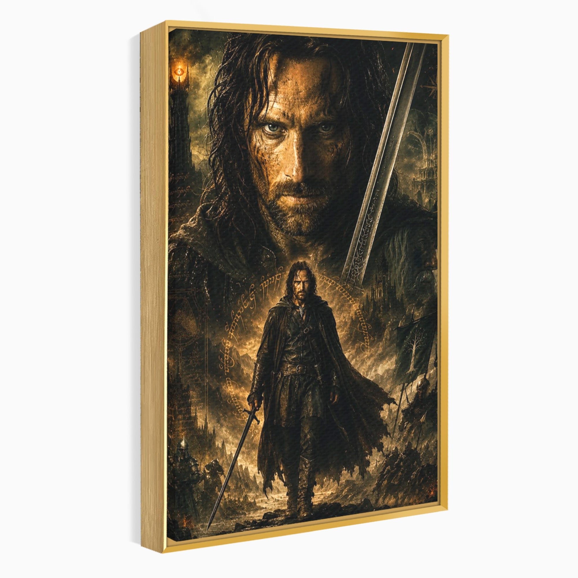 Tablou Canvas Premium LuxCanva® PI1207, Eroul Aragorn, Razboinic, Fantezie, Erou, Aventura, Epoca Medievala, Living, Culori Vibrante